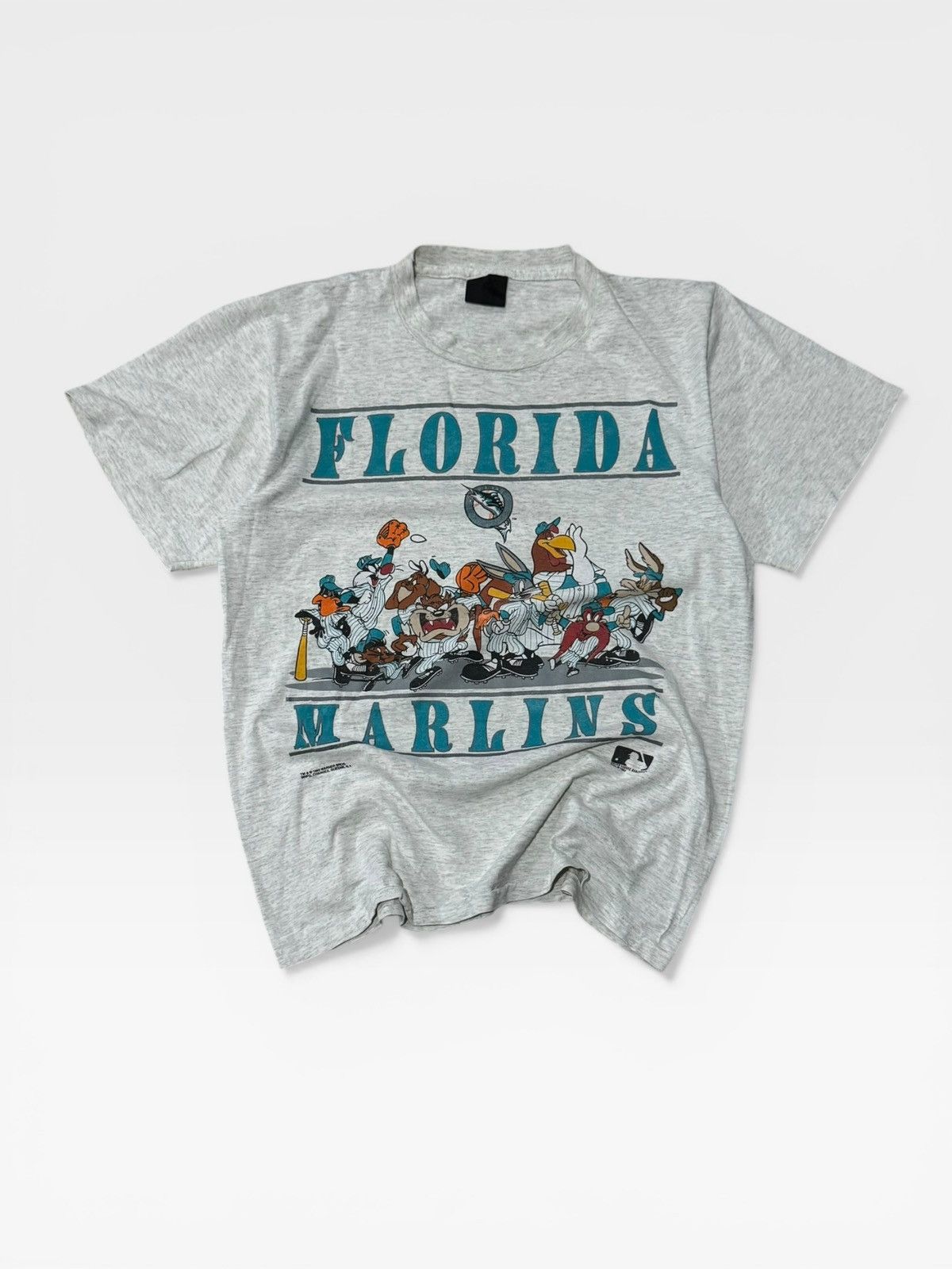 Vintage Vintage 90s Florida Marlins Looney Tunes T-Shirt Size US M / EU 48-50 / 2 - 1 Thumbnail