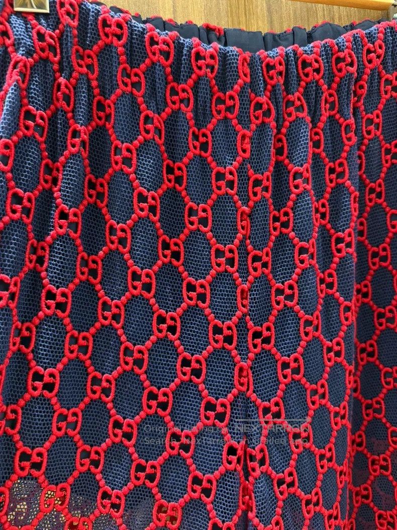 Gucci Gucci Double-layer hollow logo full-printed wide-leg trous Size 27" / US 4 / IT 40 - 3 Thumbnail
