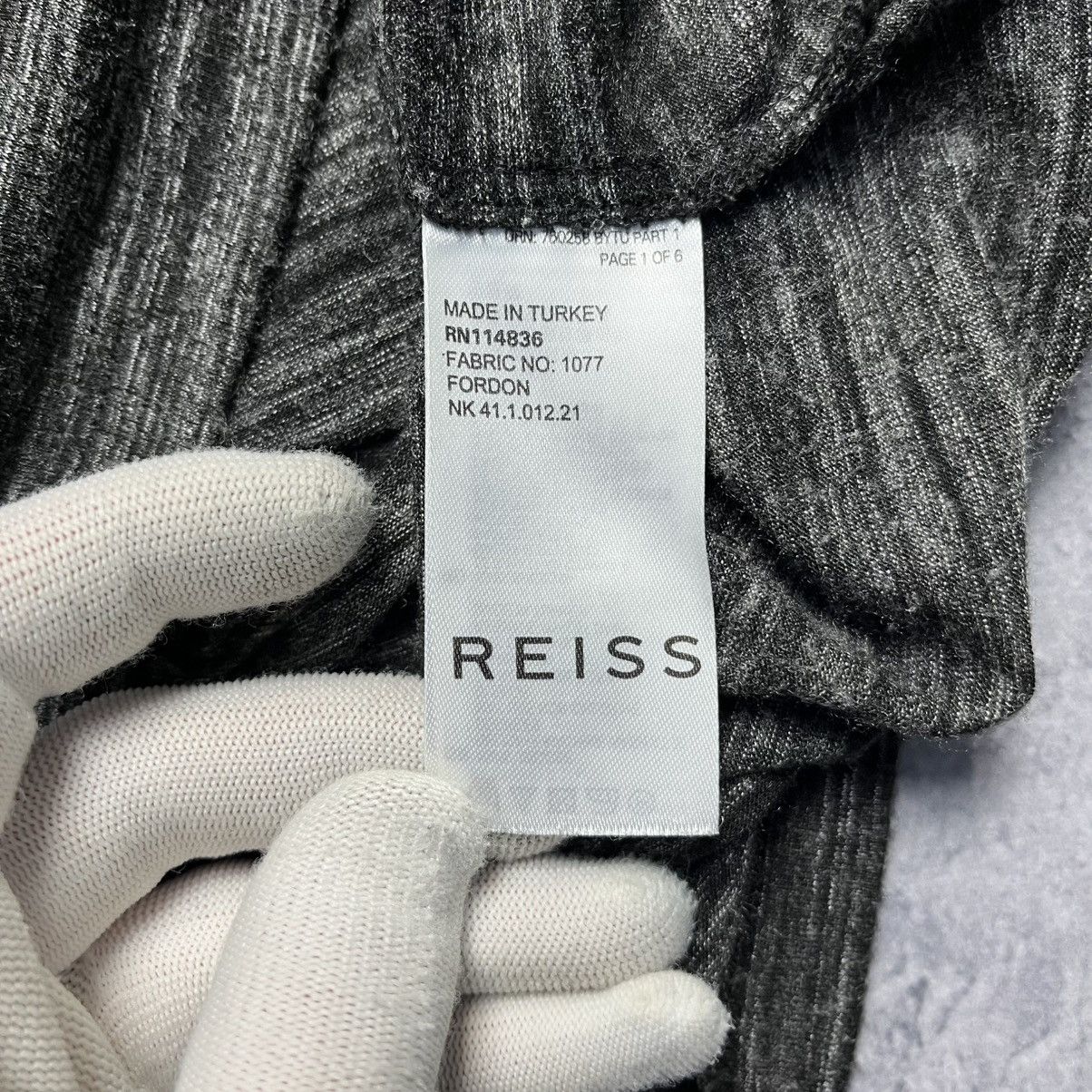 Designer × Reiss Reiss Basic Gray Slim Tee Streetwear Designer Size US S / EU 44-46 / 1 - 4 Thumbnail