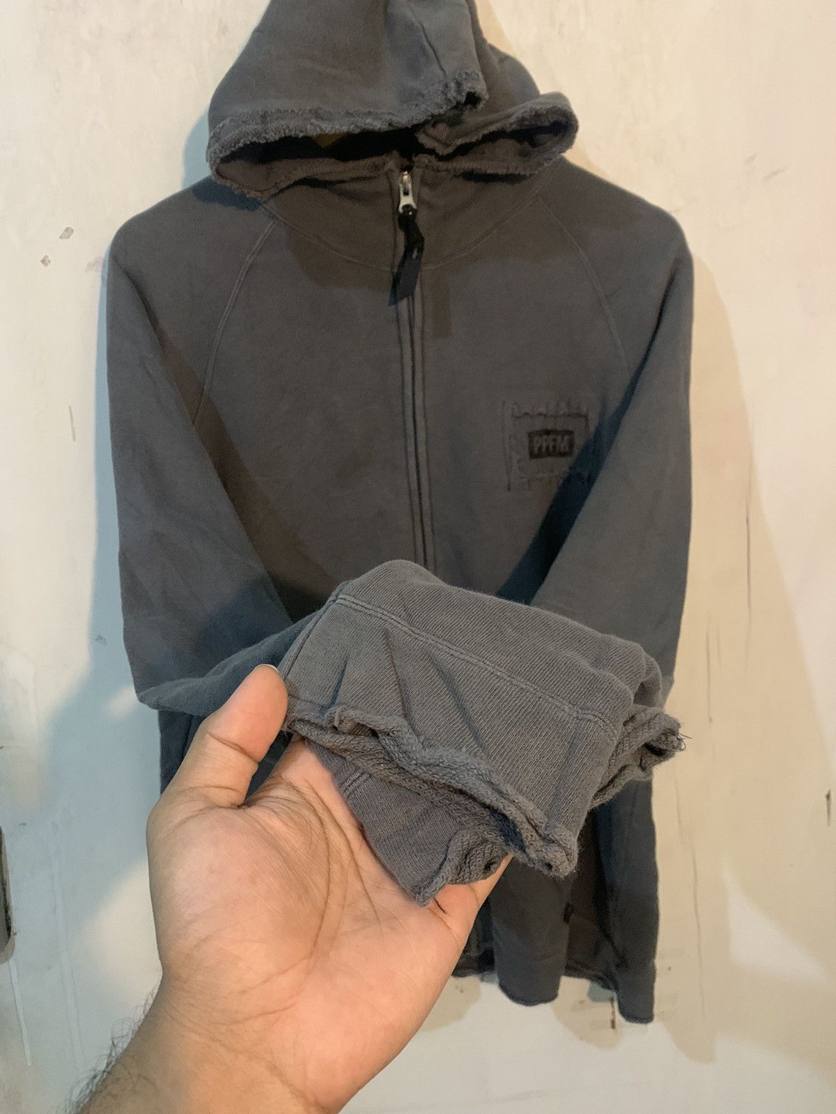 Japanese Brand × PPFM •SOLD• Japanese Zipper hoodie PPFM Distressed styel Size US XL / EU 56 / 4 - 4 Thumbnail