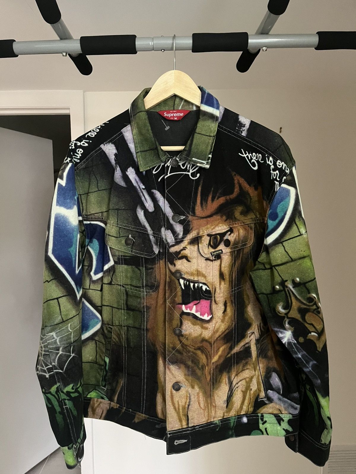 Liquid Blue × Supreme SS18 Liquid blue Skull Pile trucker jacket
