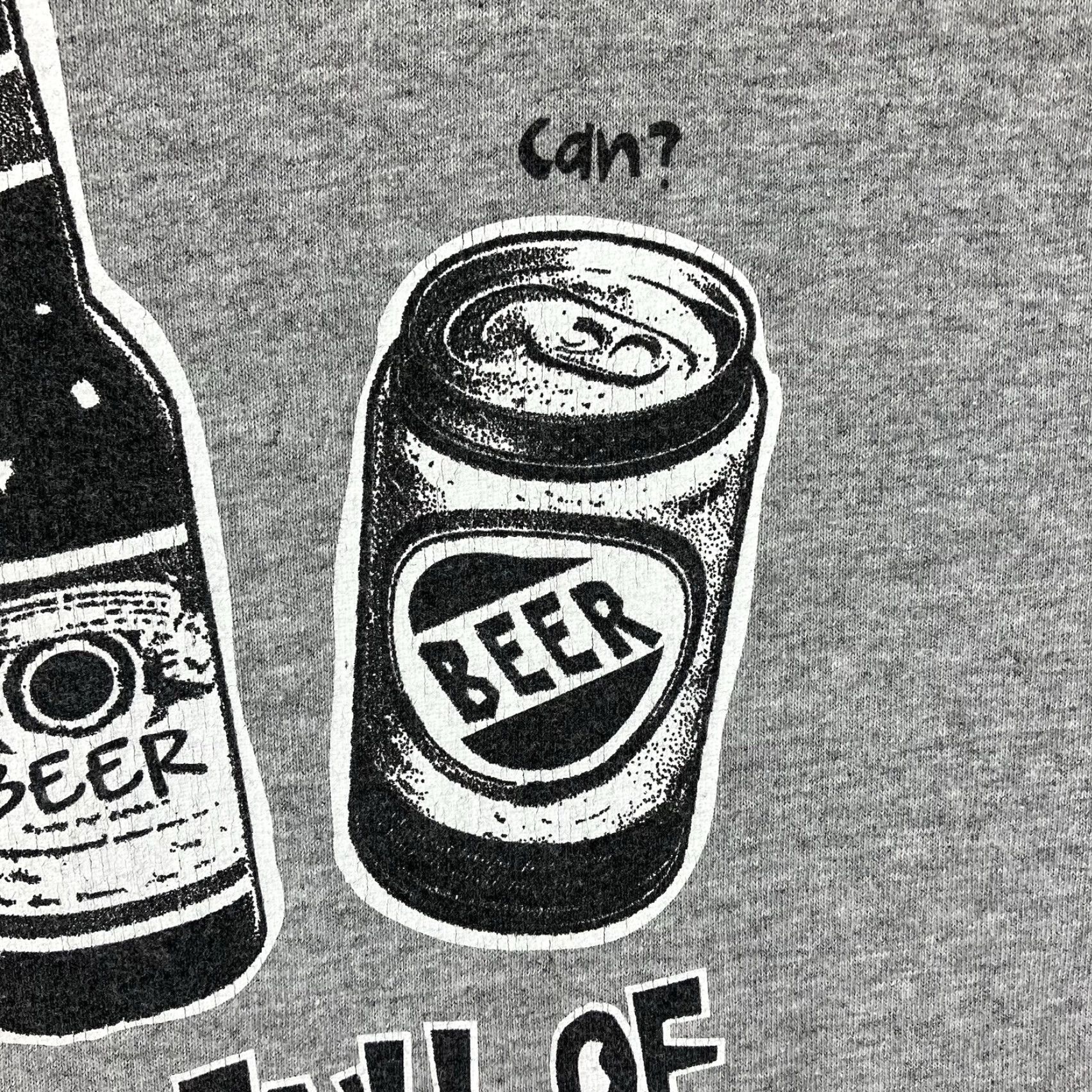 Gildan Vintage Beer Humor T Shirt XL Keg Bottle Can Dad Jokes Short Sleeve 2000s Size US XL / EU 56 / 4 - 6 Thumbnail