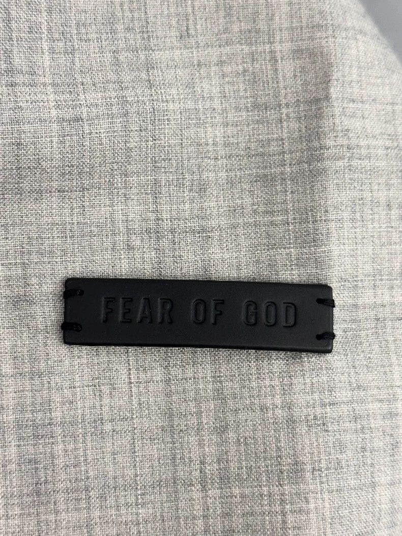 Fear of God Fear Of God Grey collarless wool blazer jacket 2503-Nextarr Size US M / EU 48-50 / 2 - 6 Thumbnail