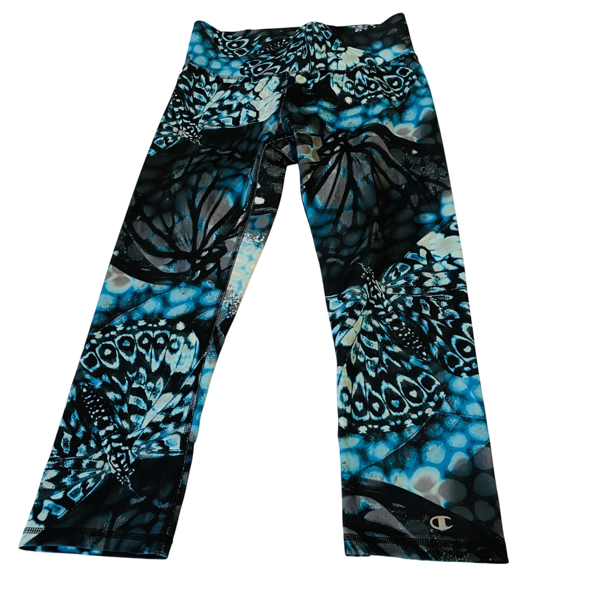 Other Champion Womens Powertrain Leggings Butterfly Print Blue & B Size 27" / US 4 / IT 40 - 1 Thumbnail