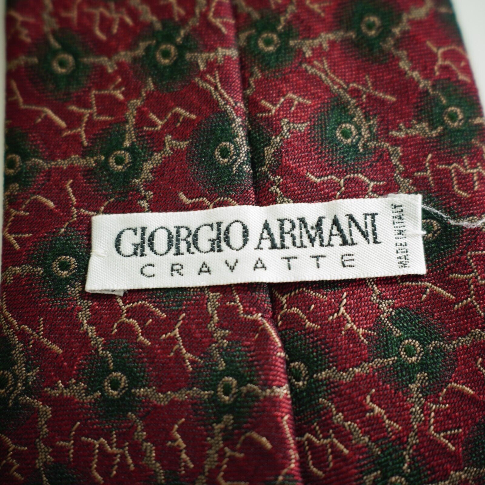 Giorgio Armani Giorgio Armani Cravatte Red Black Abstract Geometric Print W Size ONE SIZE - 4 Thumbnail