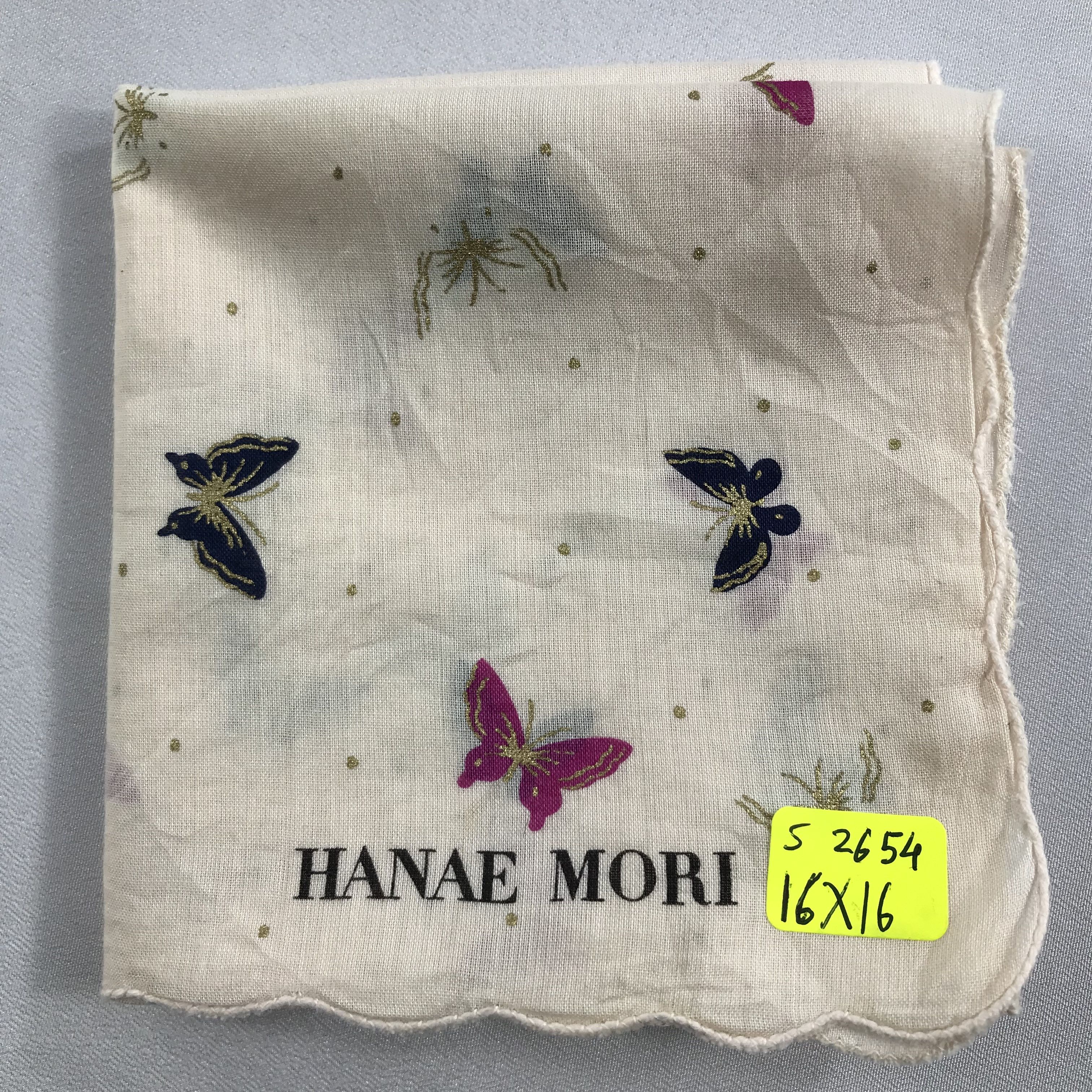Hanae Mori × Vintage Hanae Mori Bandana / Handkerchief / Neckerchief - S2654 Size ONE SIZE - 5 Thumbnail