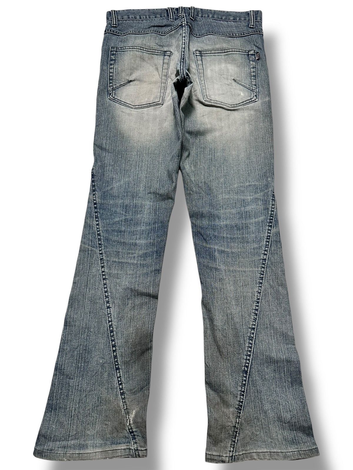 Morgan De Toi Morgan Homme Vintage Y2K Rare Drop Flare V Design & Faded Size US 32 / EU 48 - 2 Thumbnail