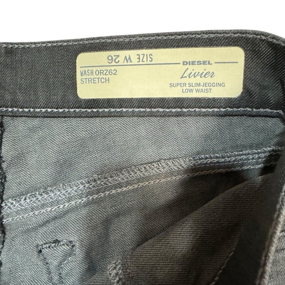 Diesel NWT New $228 Diesel Liver Black Distressed Low Waist Slim J Size 26" / US 2 / IT 38 - 5 Thumbnail