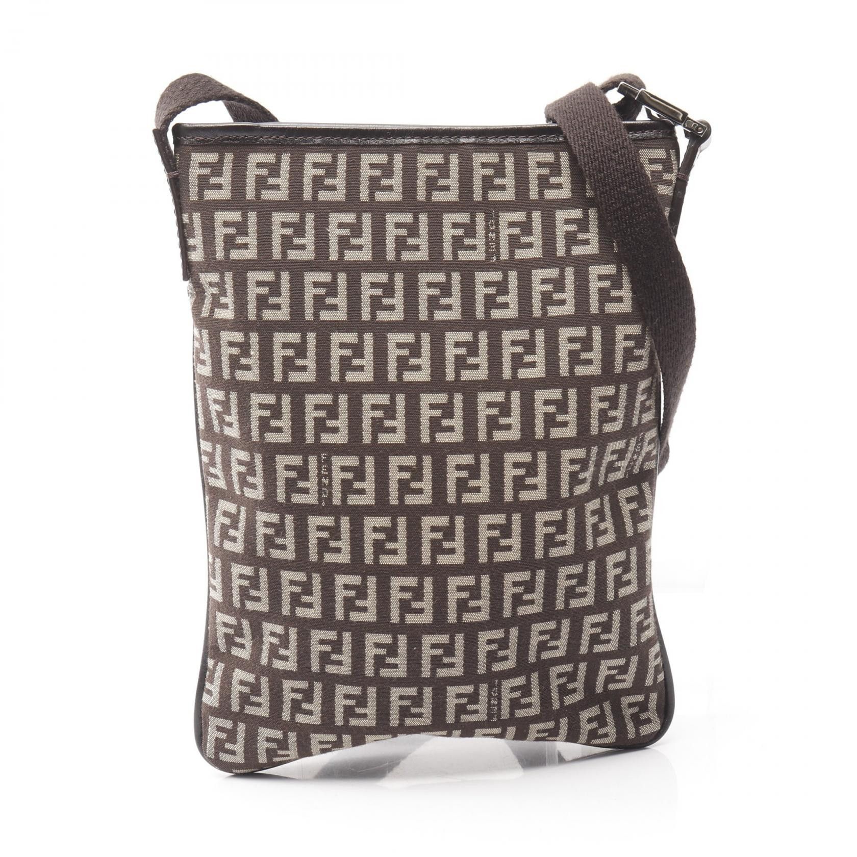 Fendi Fendi FENDI Zucchino Canvas Leather Shoulder Bag Leather Shoulder Bag DUTY FREE for USA Size ONE SIZE - 1 Thumbnail