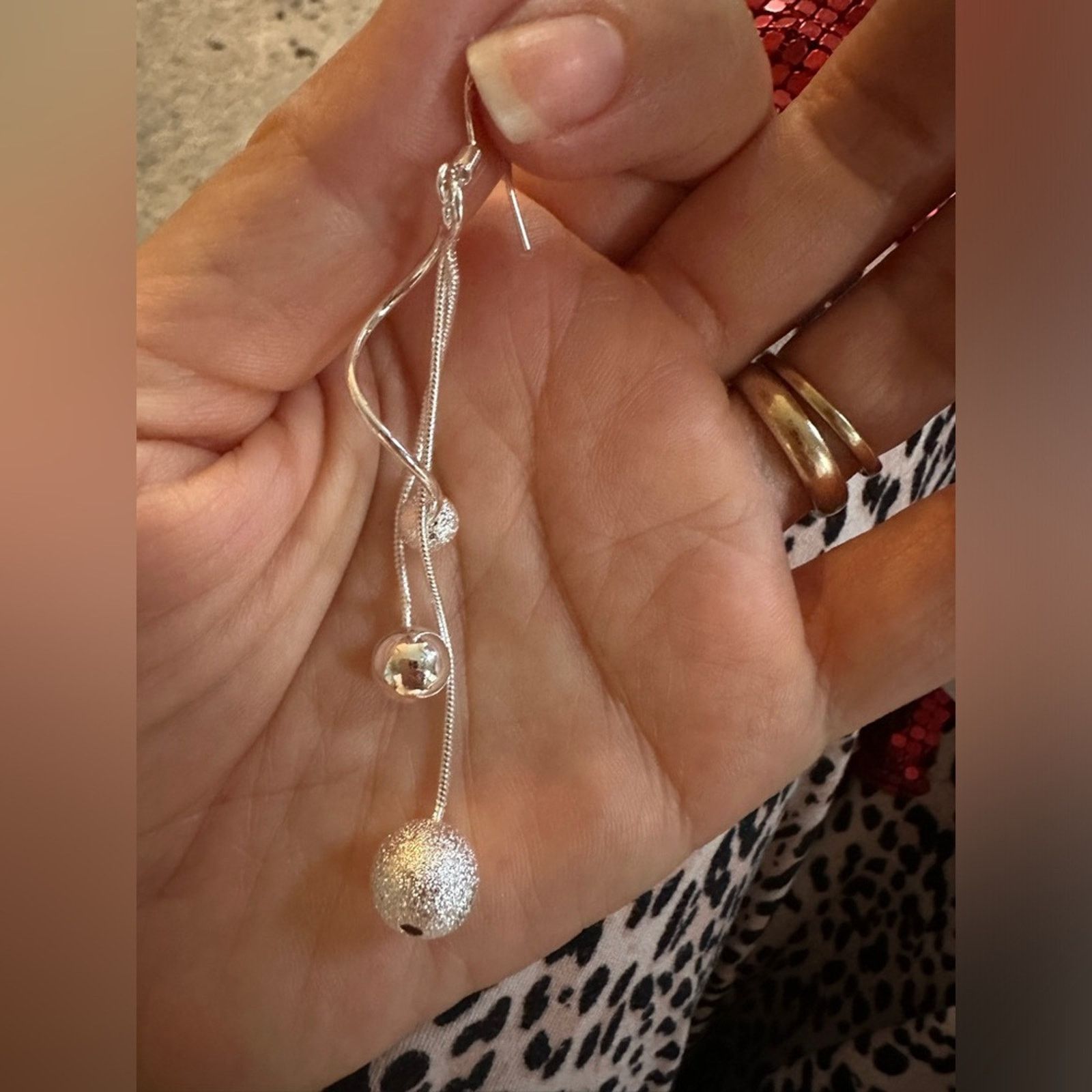 Other Sterling Silver Long tassel beads Earrings for Women Size ONE SIZE - 2 Thumbnail