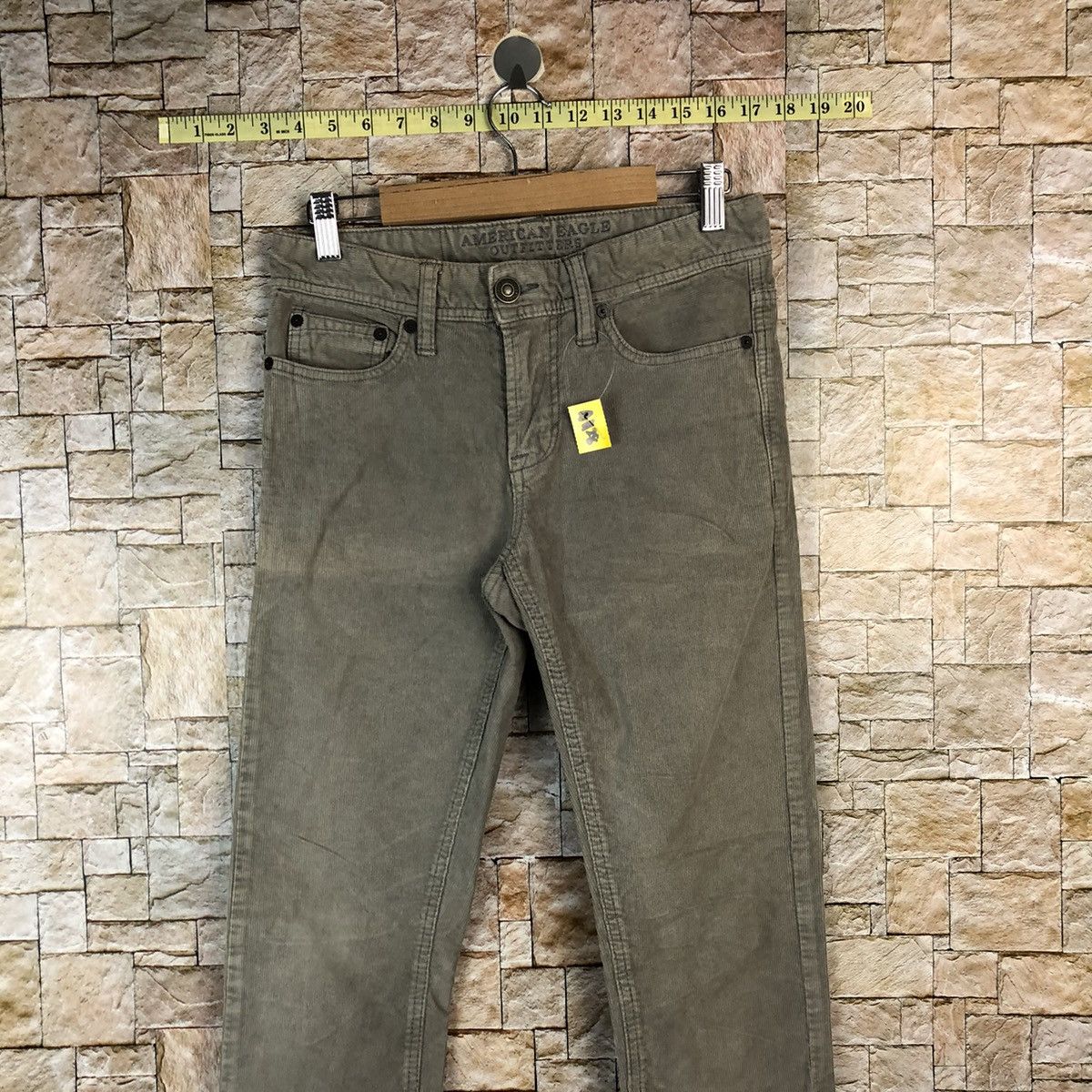 Vintage American Eagle Outfitters Grey Conduroy Pants #A1128 Size US 27 - 2 Thumbnail
