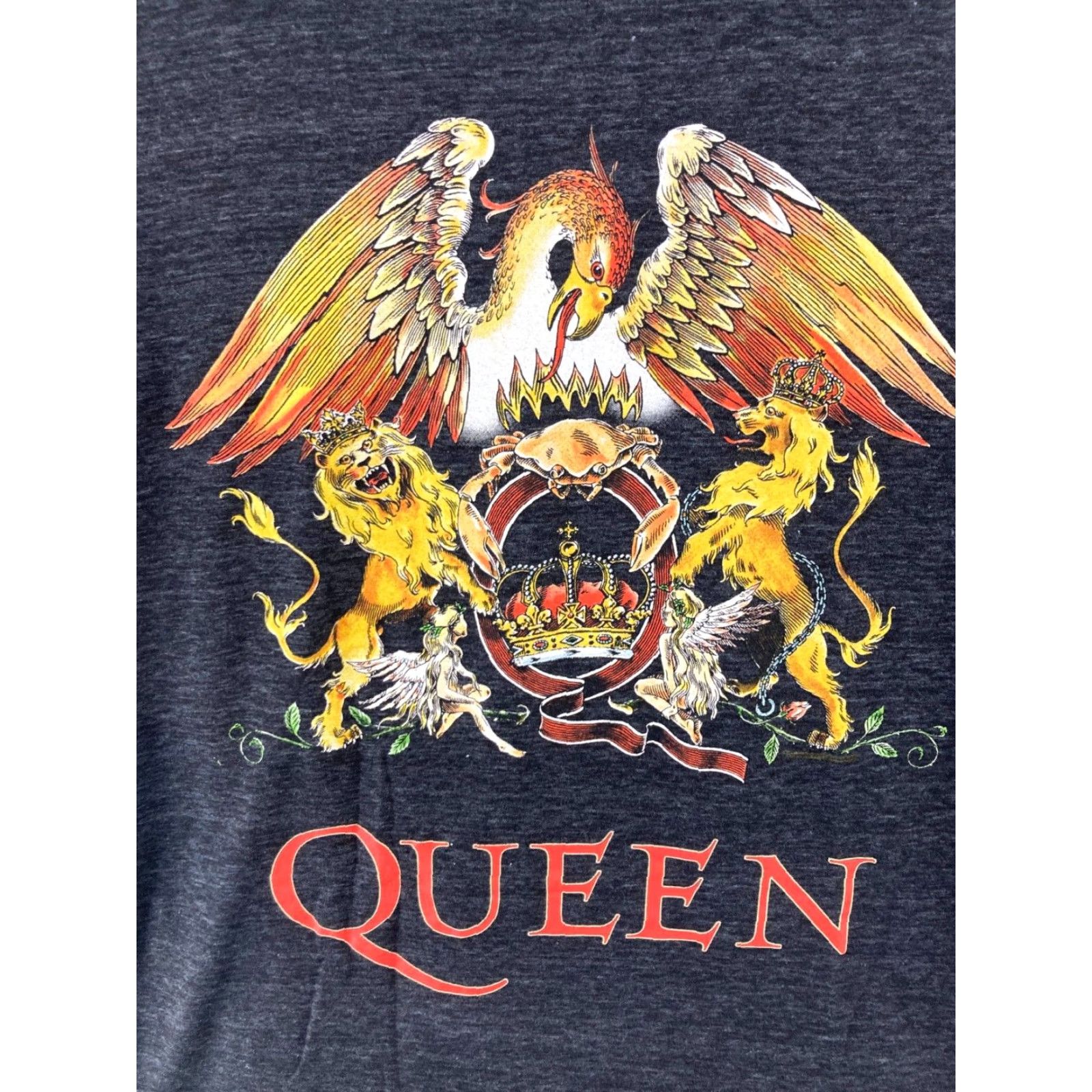Griffin Queen Band Tee Small Gray Logo Lion Griffin Crown Mens Size US S / EU 44-46 / 1 - 2 Thumbnail