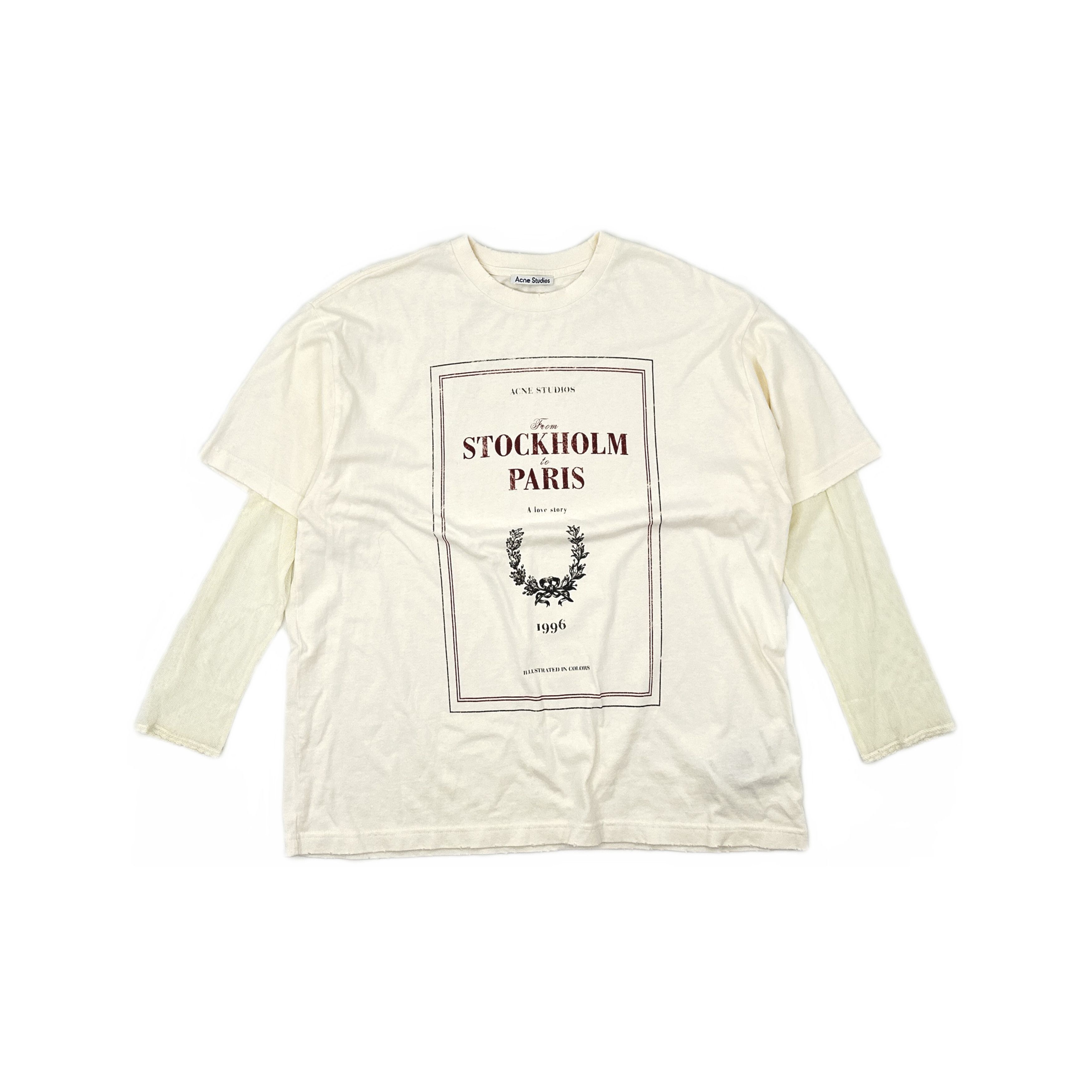 Acne Studios Acne Studios Stockholm to Paris Long Sleeve T-Shirt Size S Size S / US 4 / IT 40 - 1 Thumbnail