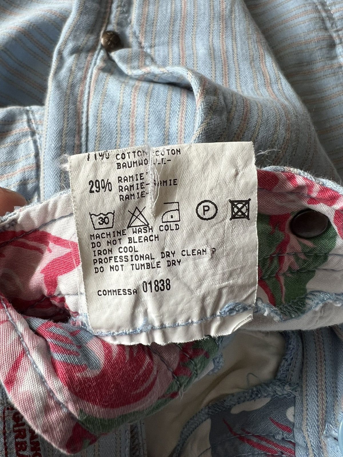 Marithe + Francois Girbaud Rare Vintage Linen Marithe Francois Girbaud Blue Pants Size US 32 / EU 48 - 10 Thumbnail