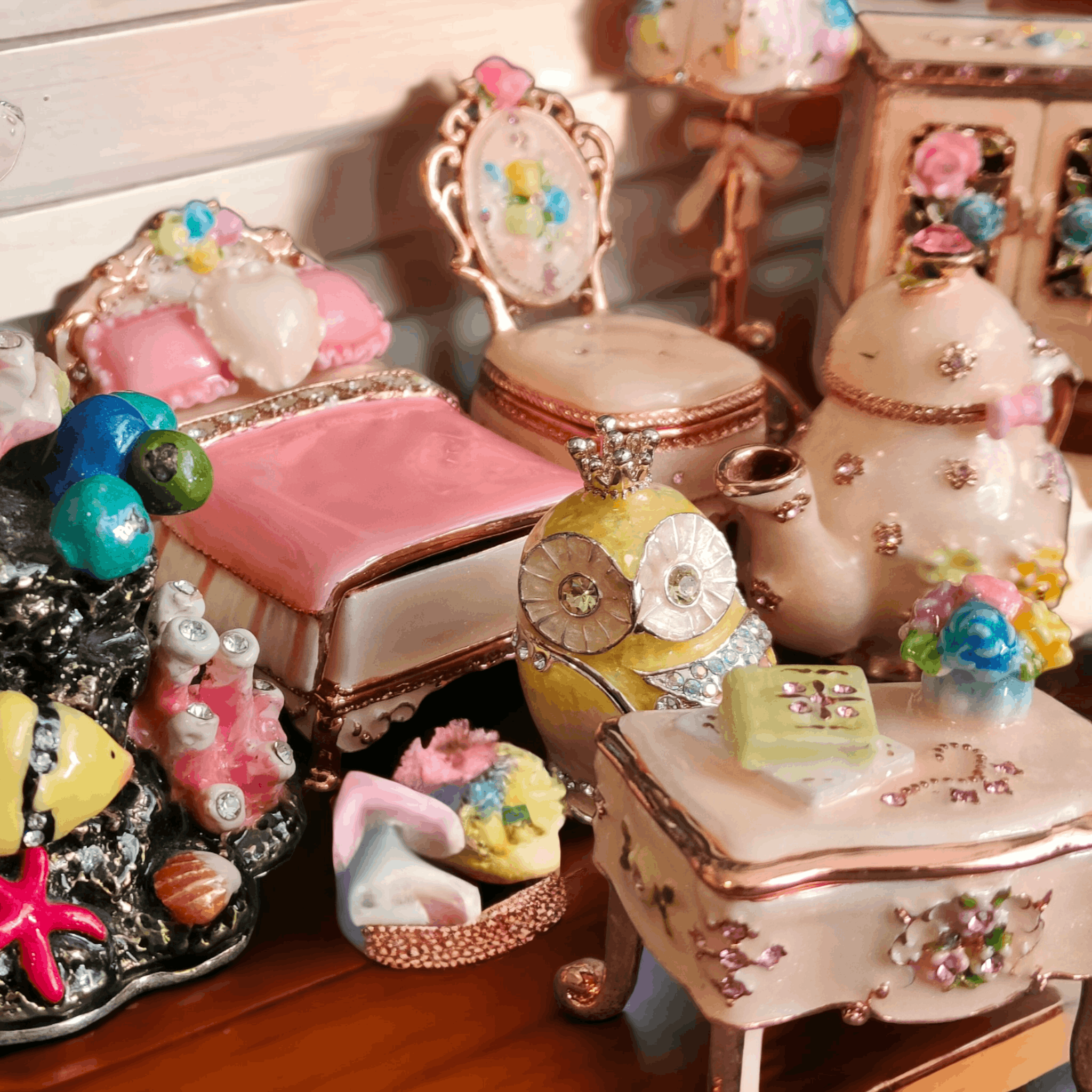 Other JAPAN PIEARTH CRYSTAL AND PORCELAIN JEWELRY BOX Size ONE SIZE - 6 Thumbnail