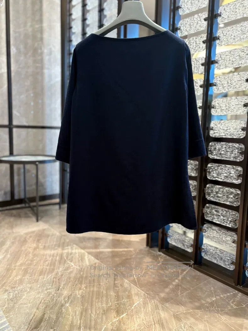 Loro Piana Loro Piana Dark Blue Wool Dress Size XS / US 0-2 / IT 36-38 - 2 Thumbnail