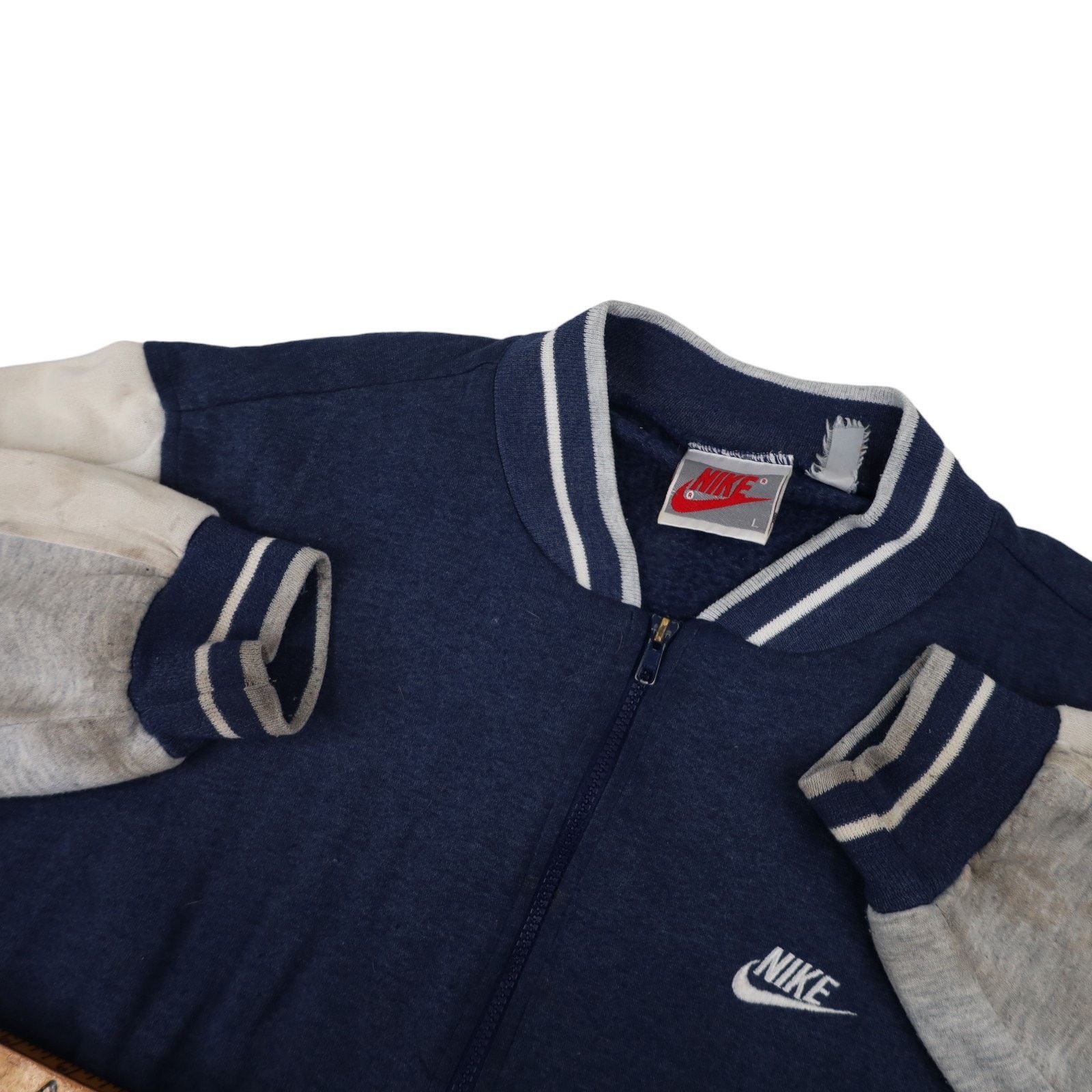 Nike × Vintage Vintage 90s Nike Cotton Track Jacket Size US L / EU 52-54 / 3 - 8 Thumbnail