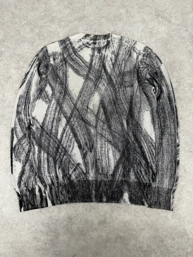 Emporio Armani AW2011 Emporio Armani White & Grey Abstract Pattern Sweater Size US M / EU 48-50 / 2 - 5 Thumbnail