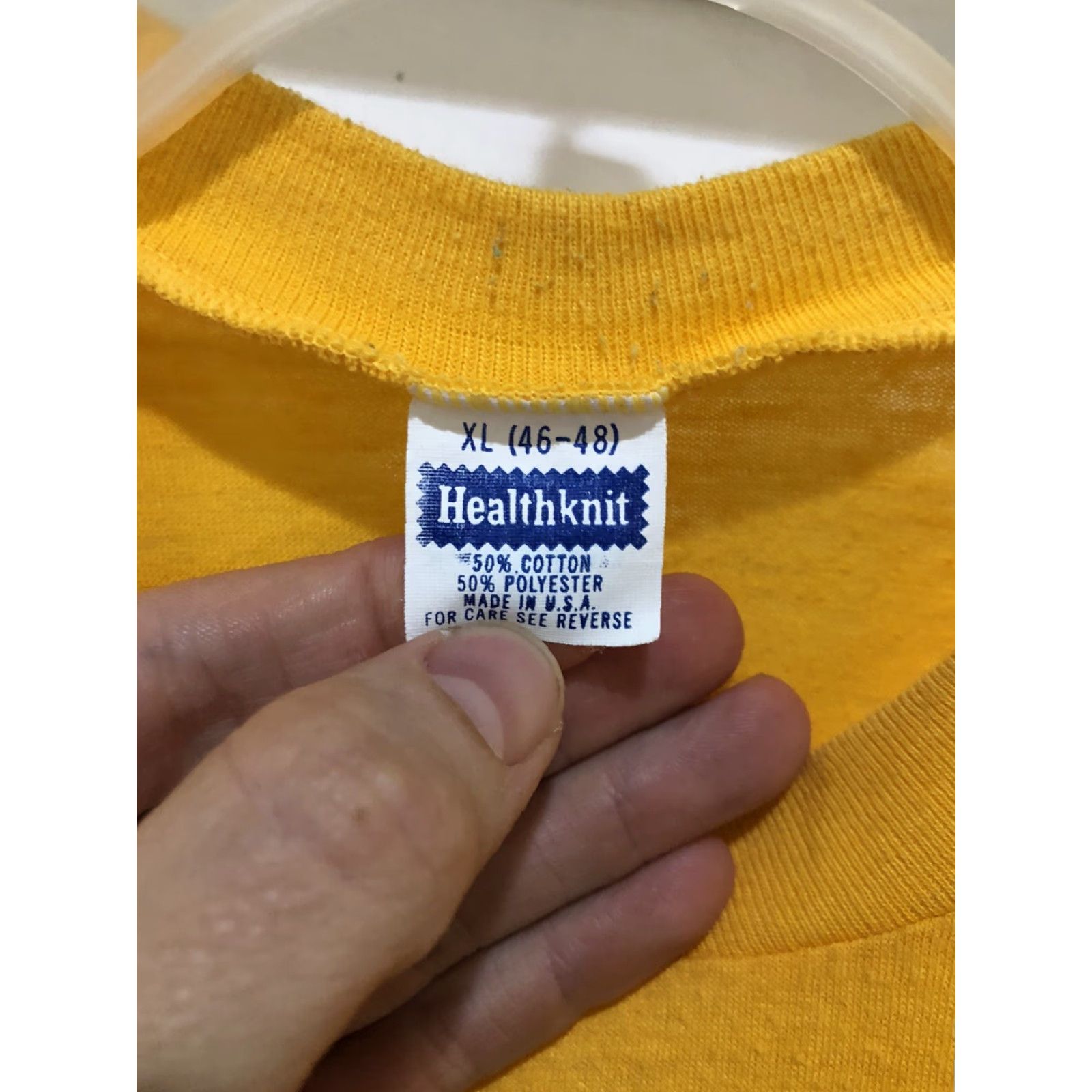 Vintage VINTAGE 70s Michner Sprint Car T Shirt XL Jones Hinton Racing Team Sprinter Race Shirt Mens Yellow 70s Cars Sports Racing Size US XL / EU 56 / 4 - 3 Thumbnail