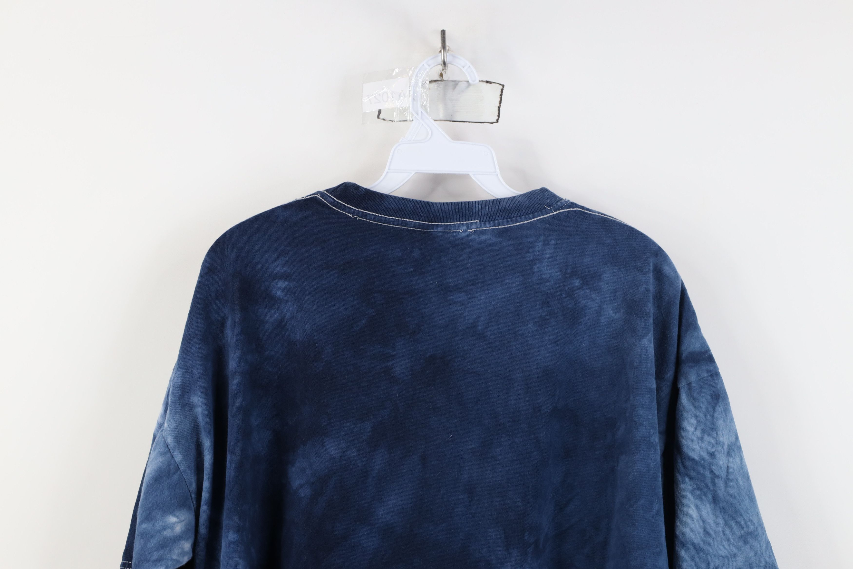 Vintage Vintage Y2K Streetwear Pixie Moon Acid Wash T-Shirt Blue Size US XXL / EU 58 / 5 - 13 Thumbnail