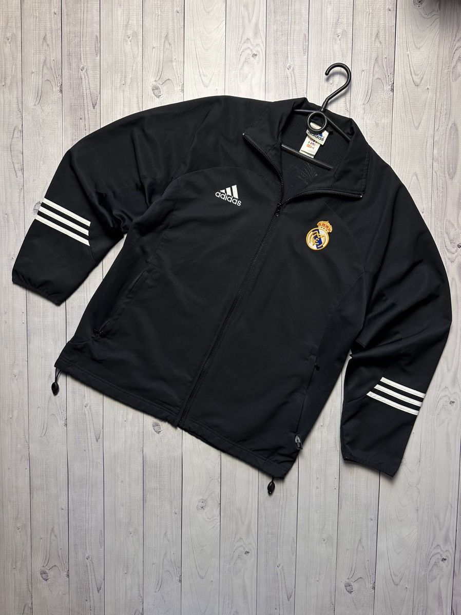 image of Vintage Adidas Real Madrid Soccer Track Jacket Size S/m in Black, Men's