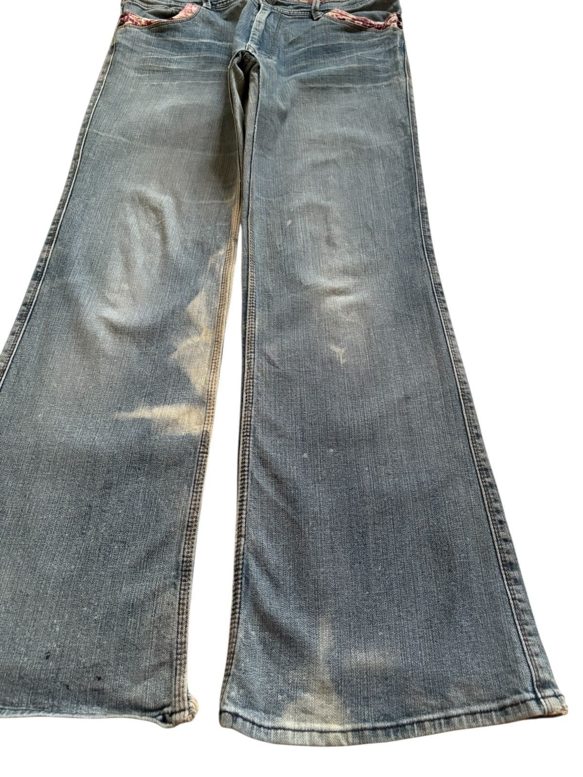 Hysteric Glamour × Japanese Brand Vintage Japanese Brand Harajuku Style Distress Flare Jean Size 32" / US 10 / IT 46 - 7 Thumbnail