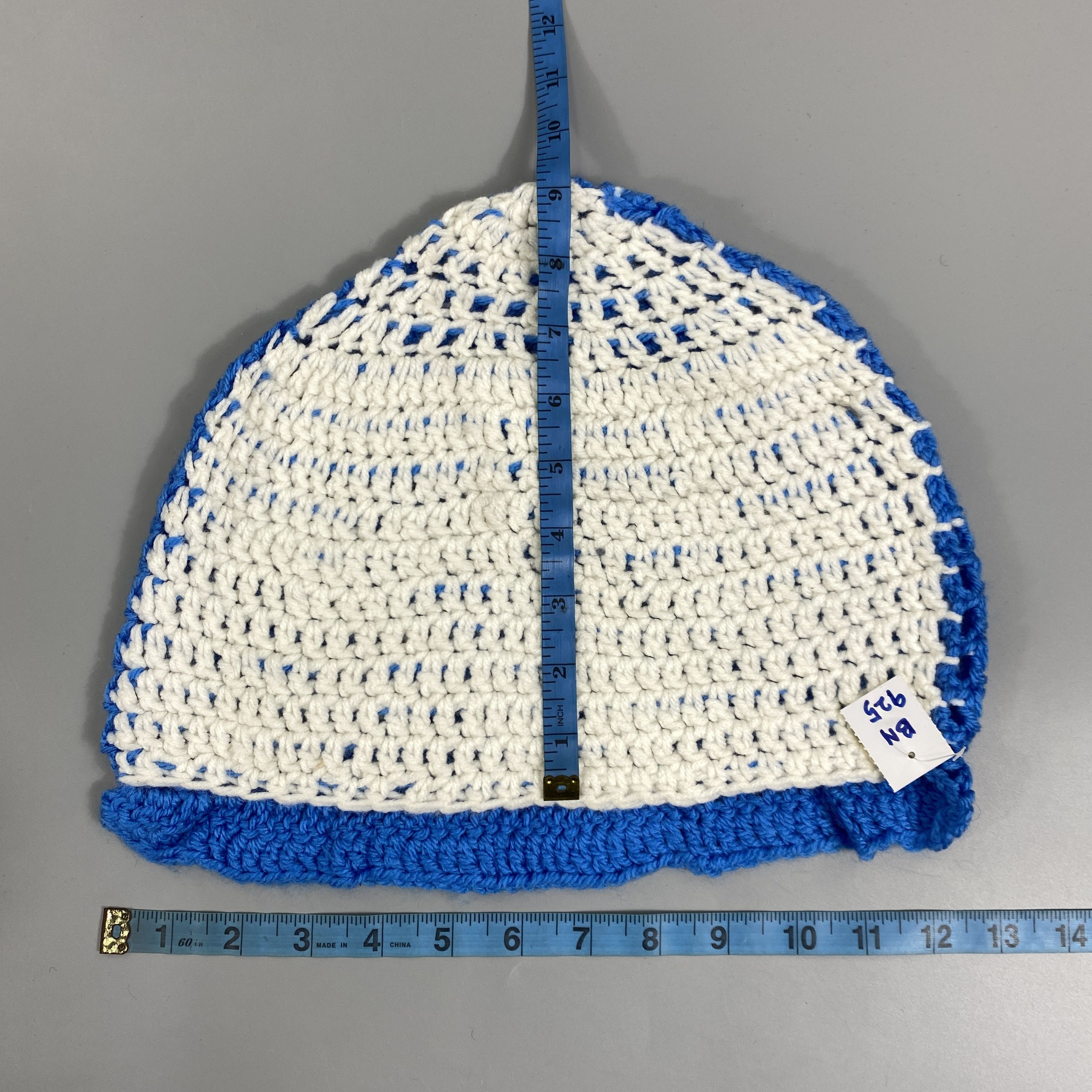 Japanese Brand Blue And White Knit Snow Cap Hat -BN925 Size ONE SIZE - 5 Thumbnail