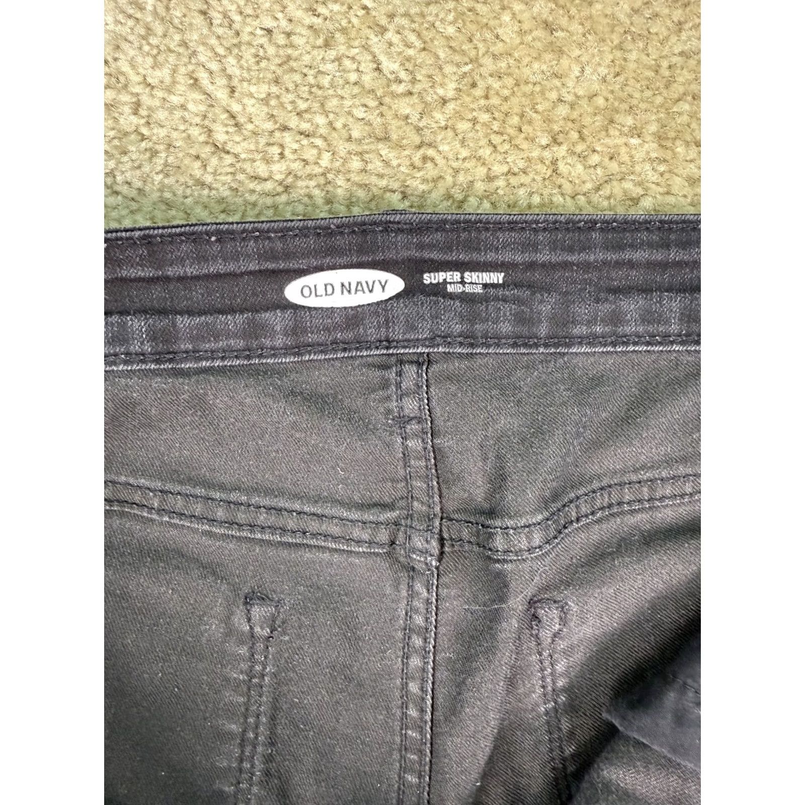 Old Navy Old Navy Jeans Womens Black Rockstar Super Skinny Grunge Punk 14 Size 36" / US 14 / IT 50 - 5 Thumbnail