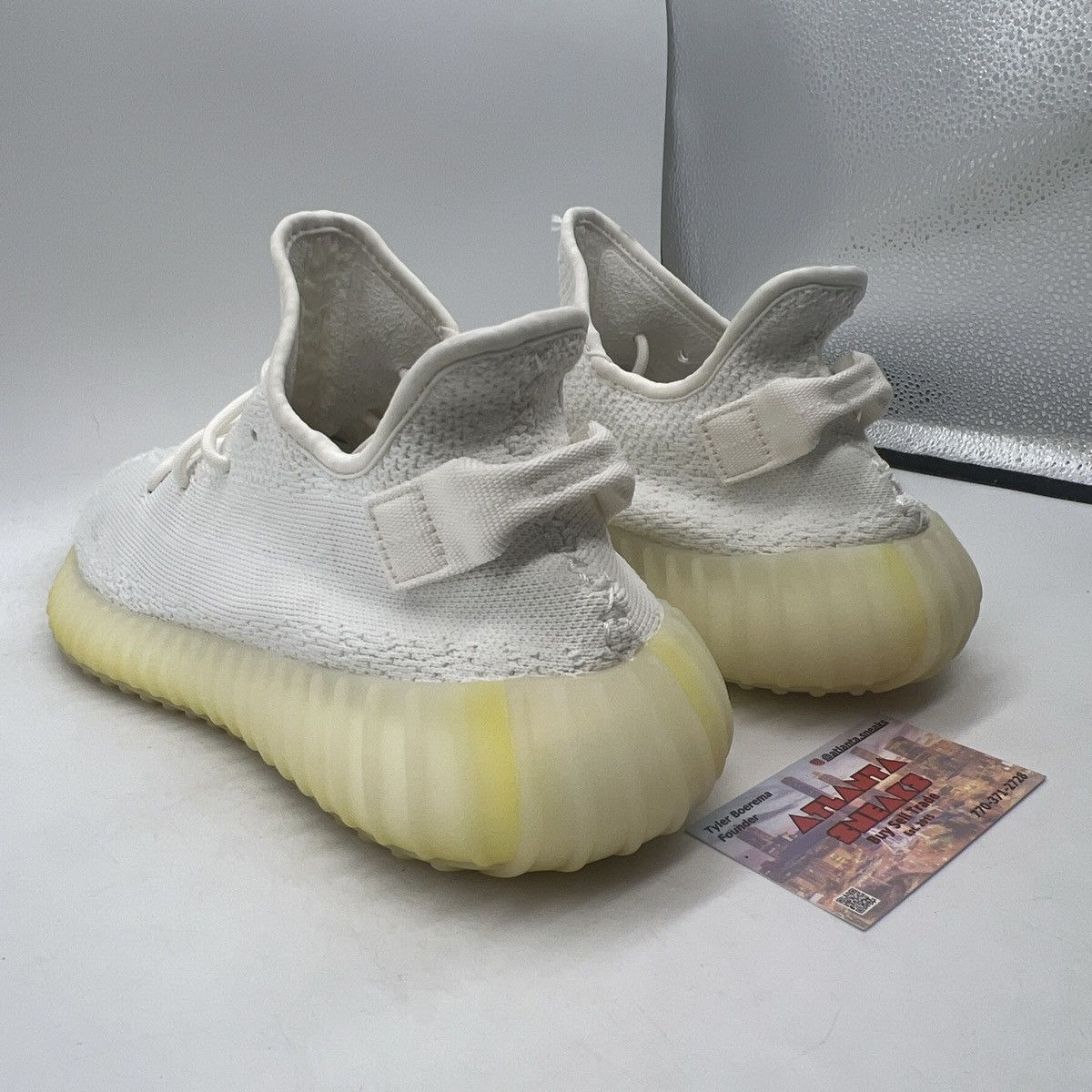 Adidas Yeezy boost 350 cream white triple white Size US 12 / EU 45 - 4 Thumbnail
