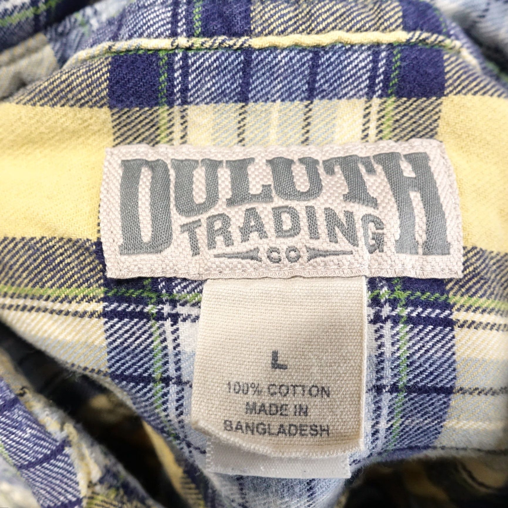 CO VINTAGE Duluth Men's Button-Up Flannel Shirt Adult Large Yellow Plaid Work Casual Winter Size US L / EU 52-54 / 3 - 6 Thumbnail