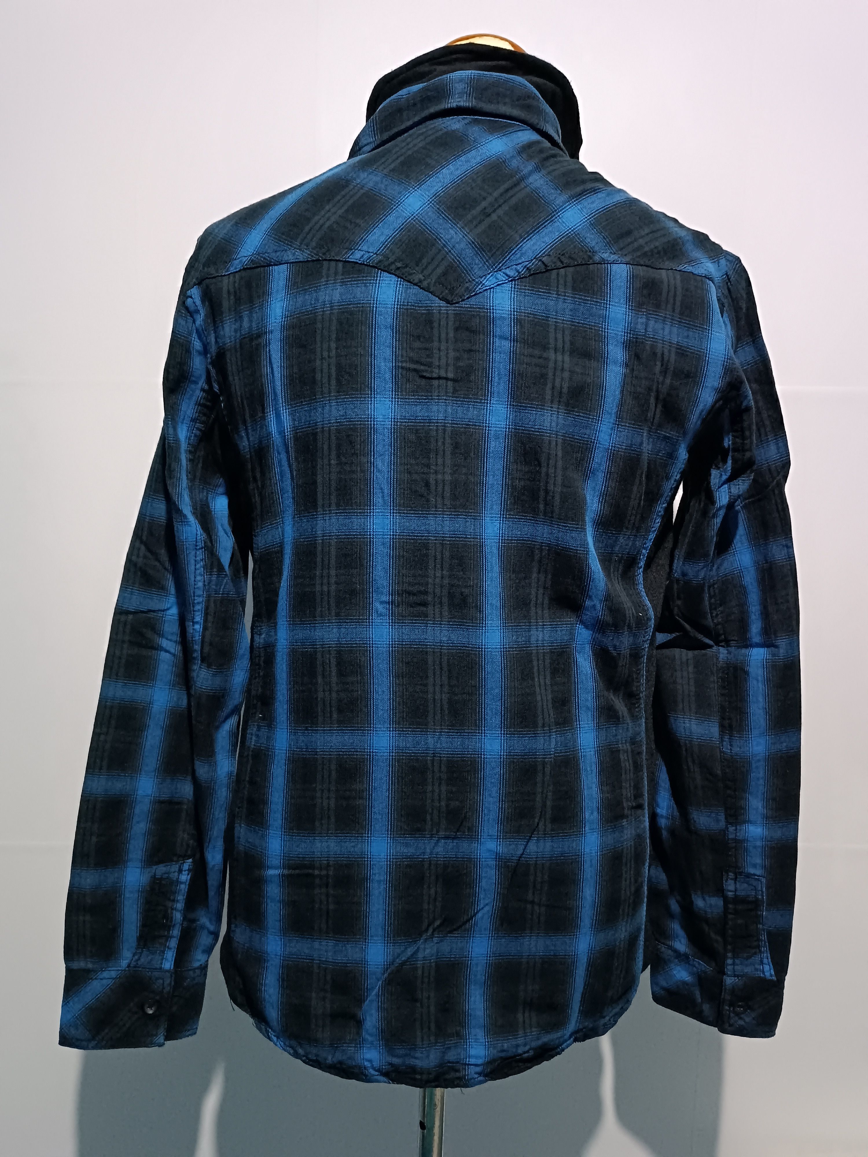In The Attic × Japanese Brand In The Attic Black and Blue Checkered Double Layer Shirt Size US M / EU 48-50 / 2 - 8 Thumbnail