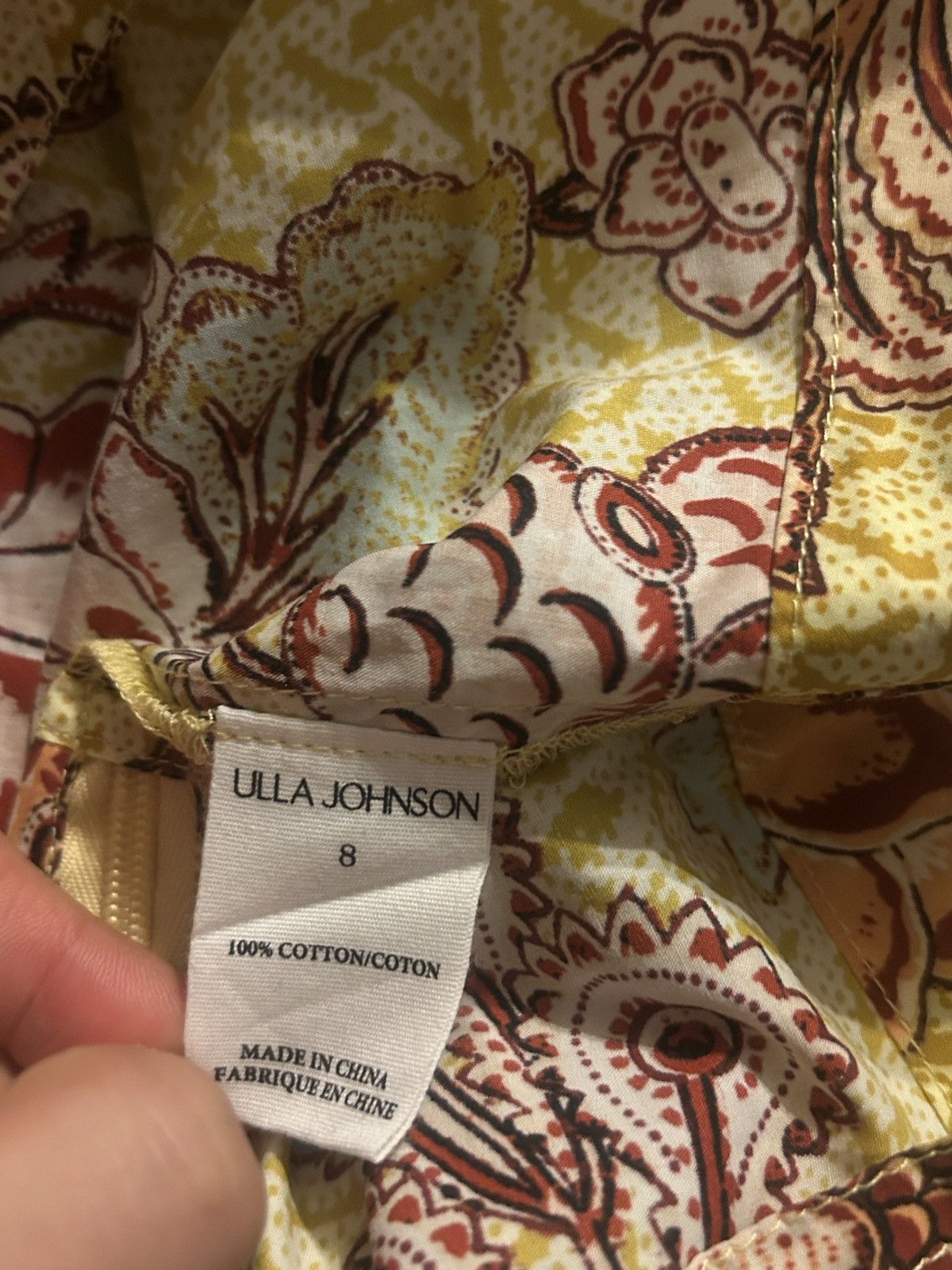 Ulla Johnson ULLA JOHNSON Alo shirred printed cotton-poplin playsuit Size 30" / US 8 / IT 44 - 5 Thumbnail