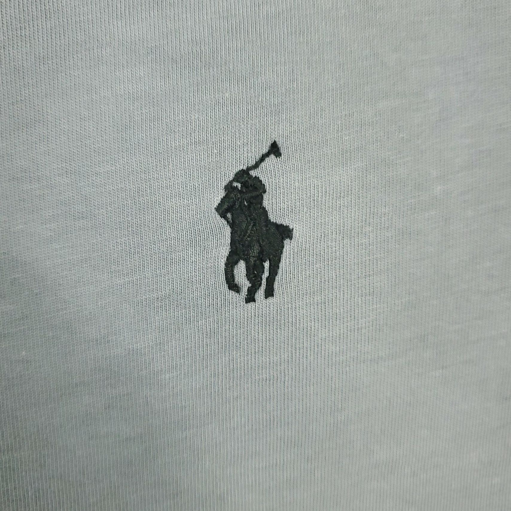 Polo Ralph Lauren VINTAGE Polo Ralph Lauren Gray V-Neck T-Shirt Adult Large Black Pony Logo Classic American Unisex Size US L / EU 52-54 / 3 - 3 Thumbnail