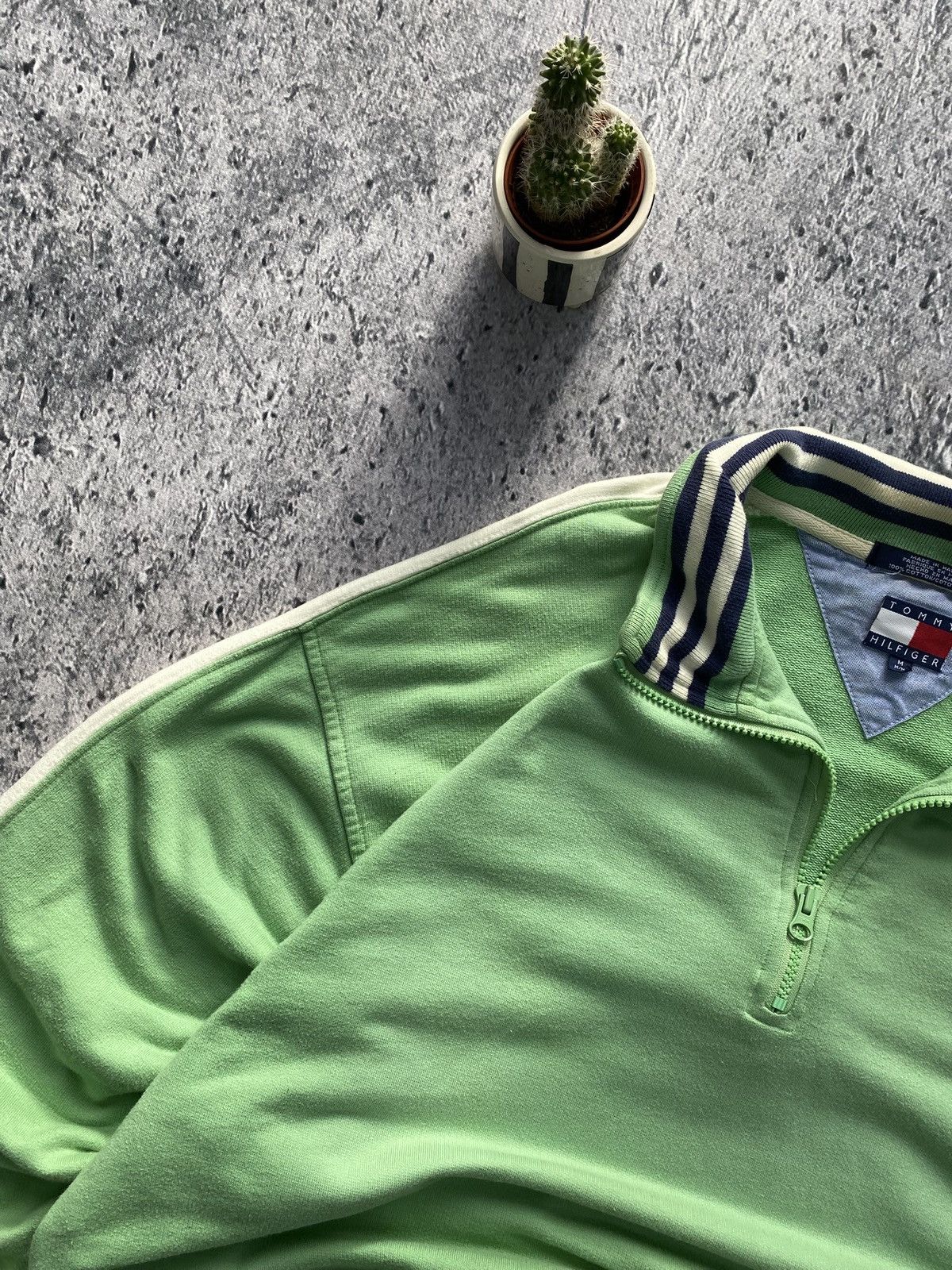 Tommy Hilfiger × Vintage Vintage Half ZIP sweatshirt Tommy Hilfiger Size US M / EU 48-50 / 2 - 2 Thumbnail