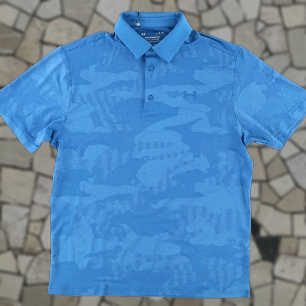 Under Armour Under Armour Playoff Jacquard Stretch Camouflage Polo Shirt Blue Men's L Size US L / EU 52-54 / 3 - 1 Thumbnail
