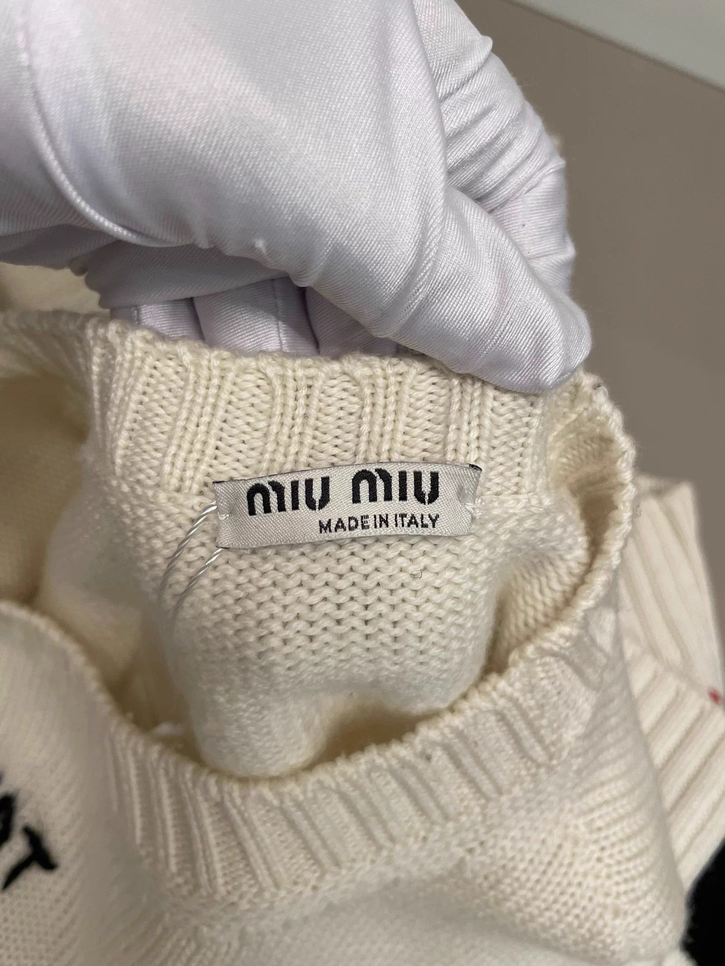 Miu Miu MIU MIU beige wool sweater size 38 Size S / US 4 / IT 40 - 3 Thumbnail