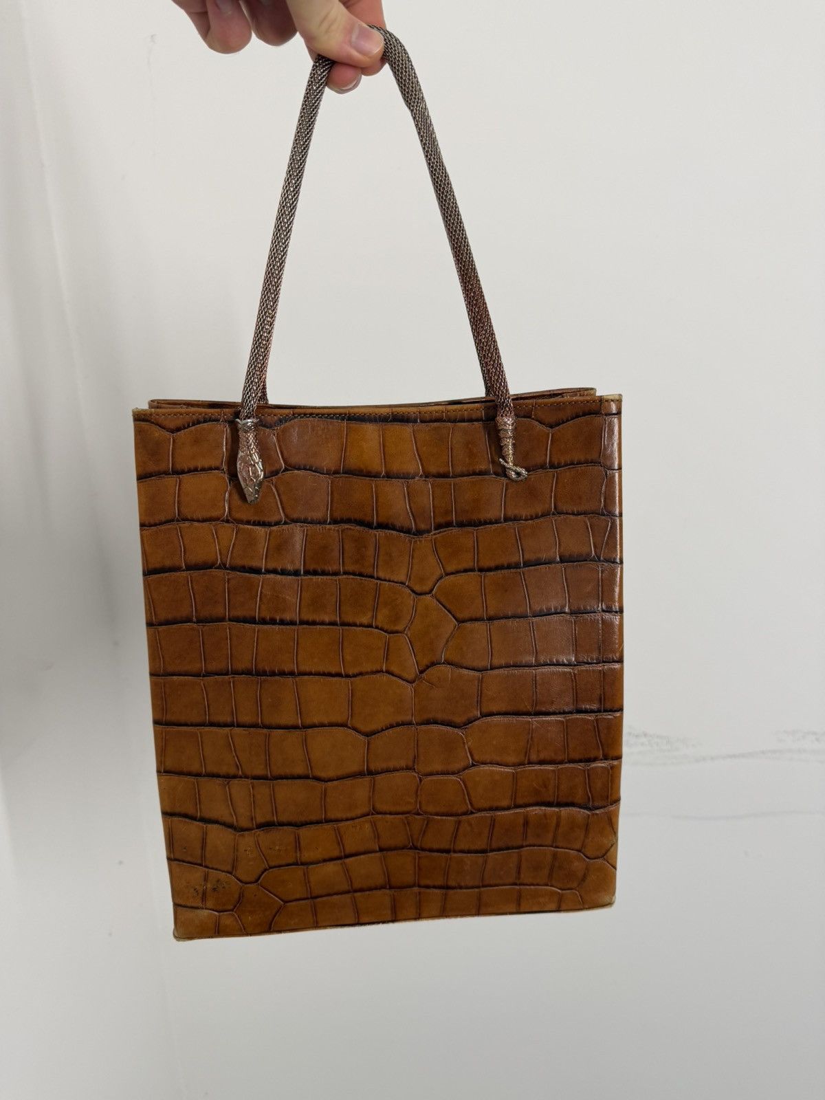 John Galliano Vintage John Galliano Crocodile Leather Snake Straps Handbag Size ONE SIZE - 3 Thumbnail