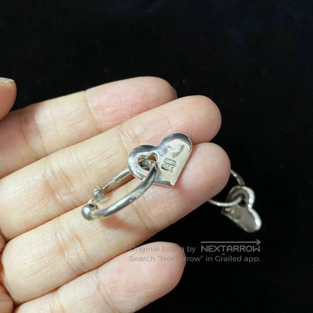 Kenzo Kenzo 925 Silver Signature Heart Earring. Size ONE SIZE - 4 Thumbnail