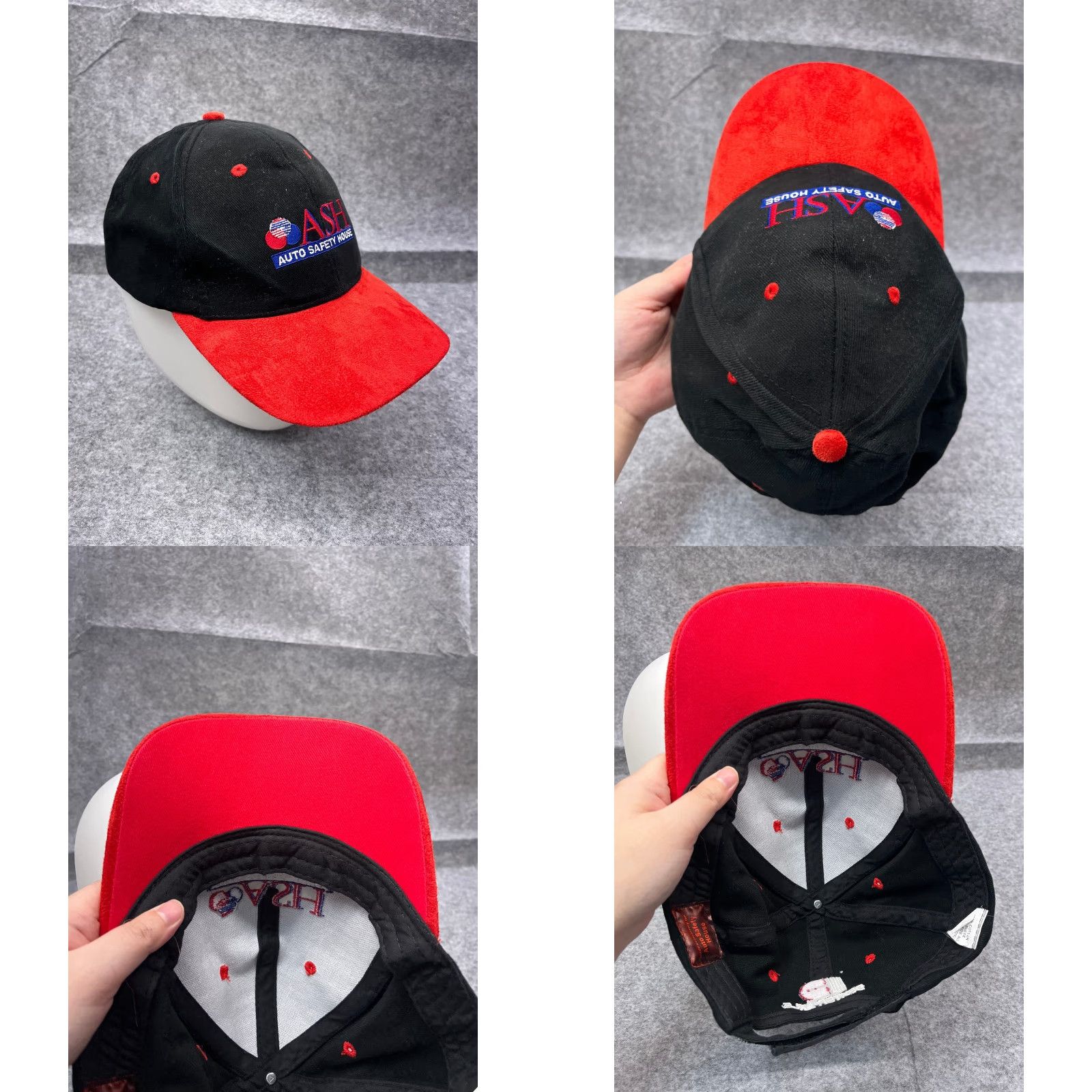 ASH Auto Safety House Hat Cap Adjustable One Size Black Cotton Mens Baseball Cap Work Safety Hat Size ONE SIZE - 8 Thumbnail