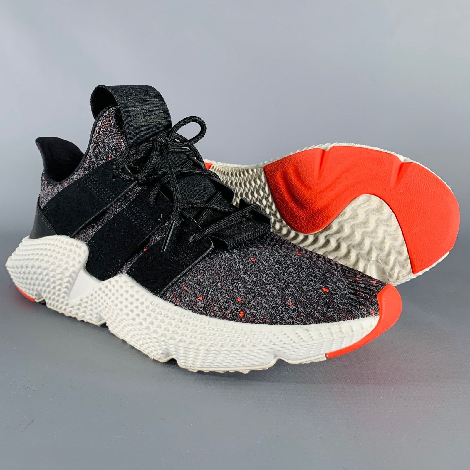 Adidas Size 11 Black Red White Heather Nylon Lace-Up Sneakers Size US 11 / EU 44 - 5 Thumbnail