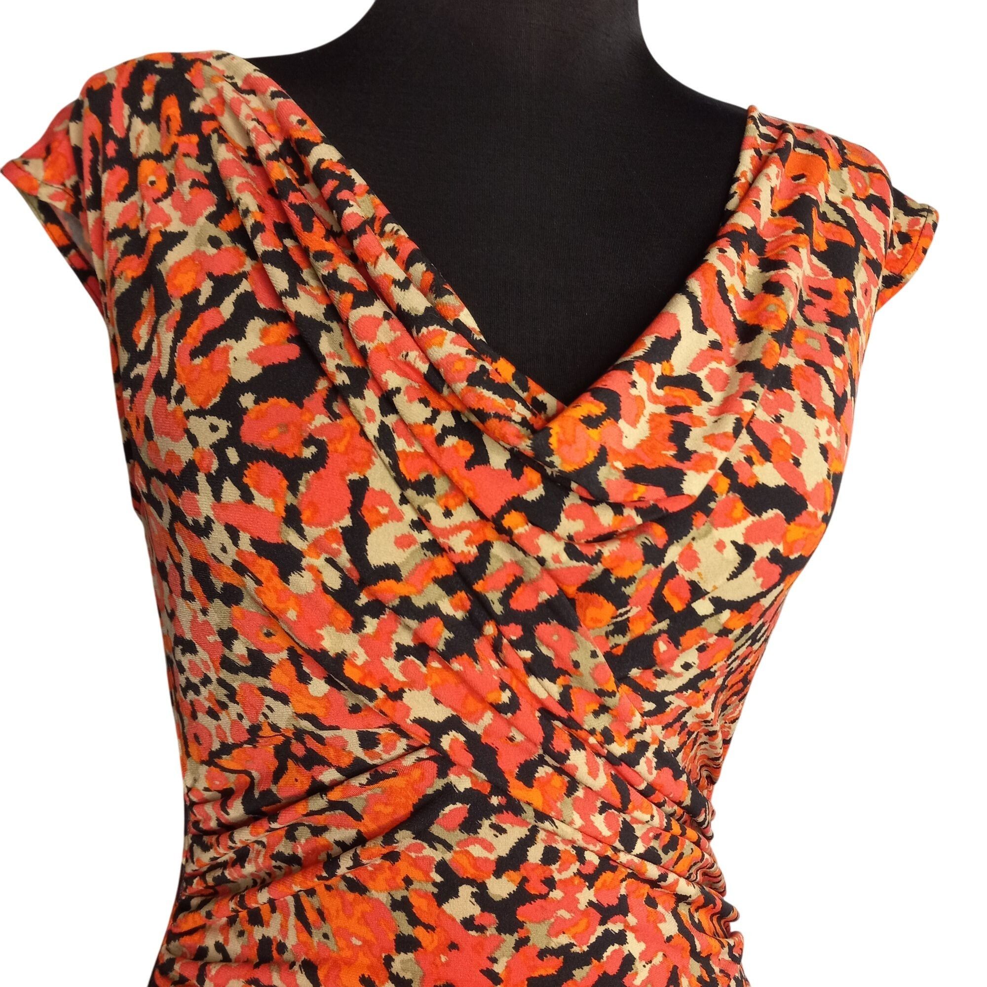 Vince Camuto Vince Camuto XS Tunic Top Abstract Print Sleeveless Ruched W Size XS / US 0-2 / IT 36-38 - 5 Thumbnail