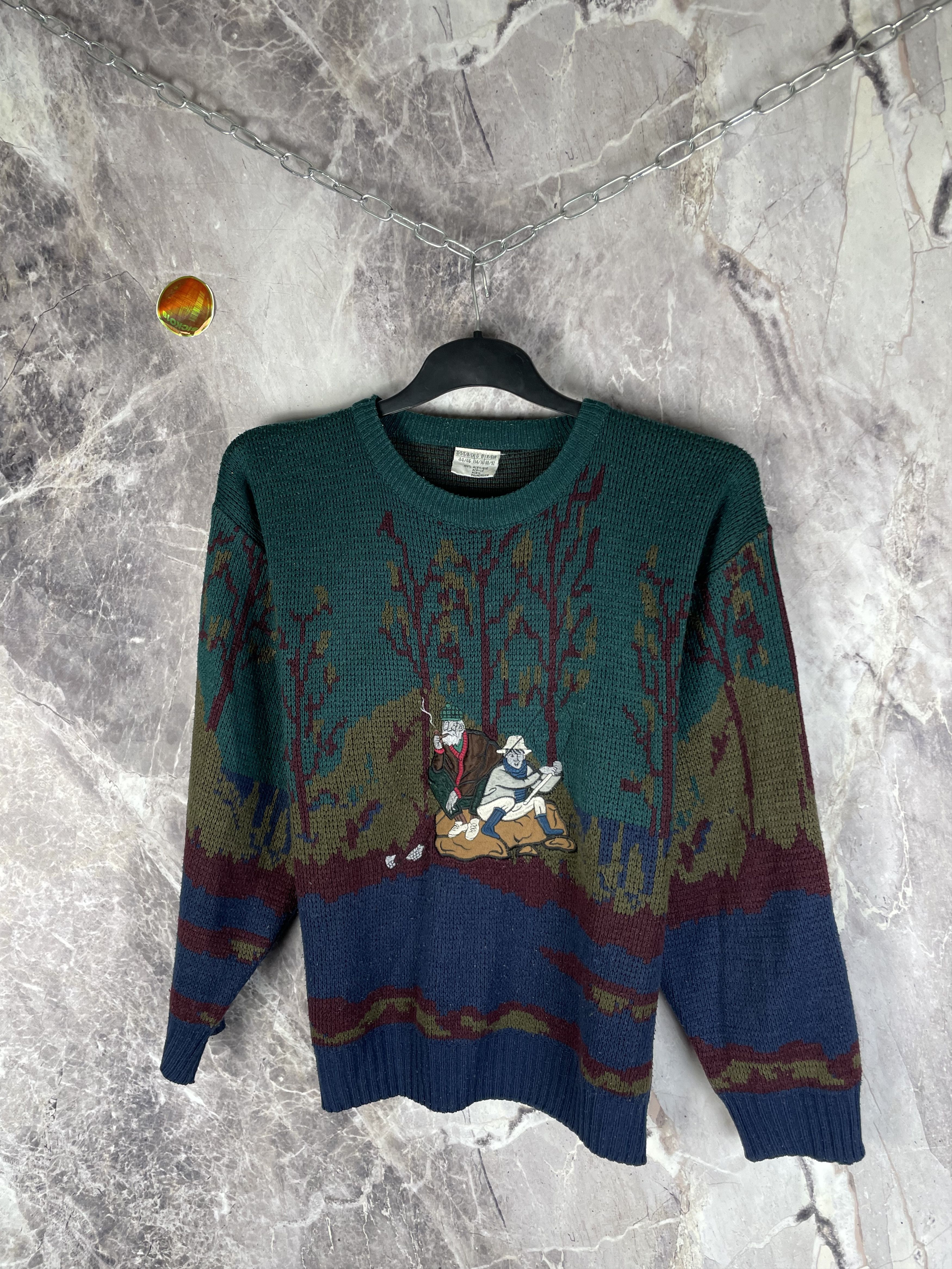 Vintage Vintage Fishing Knitted Sweater 90’s Outdoors Size US S / EU 44-46 / 1 - 2 Thumbnail