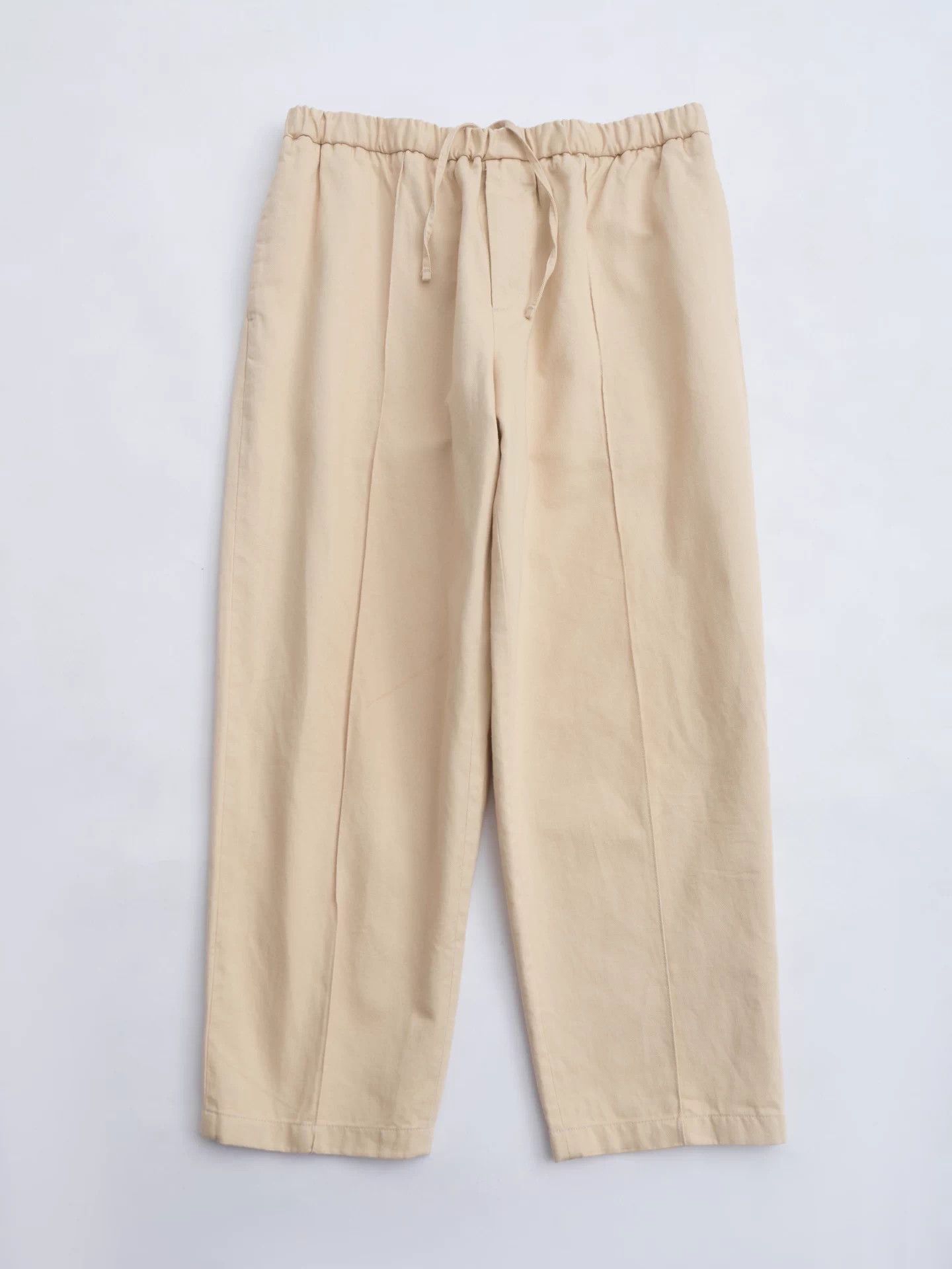 Jil Sander JIL SANDER cream white drawstring straight leg pant Size US 34 / EU 50 - 6 Thumbnail