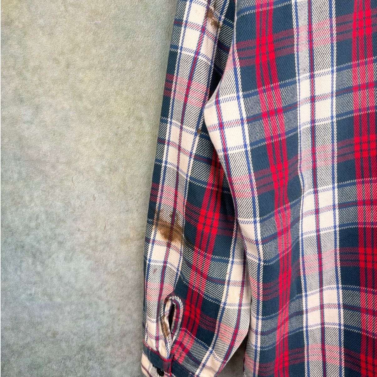 Vintage VTG 80s Red White Plaid Flannel Shirt Mens Sz M Five Brother Size US M / EU 48-50 / 2 - 10 Thumbnail