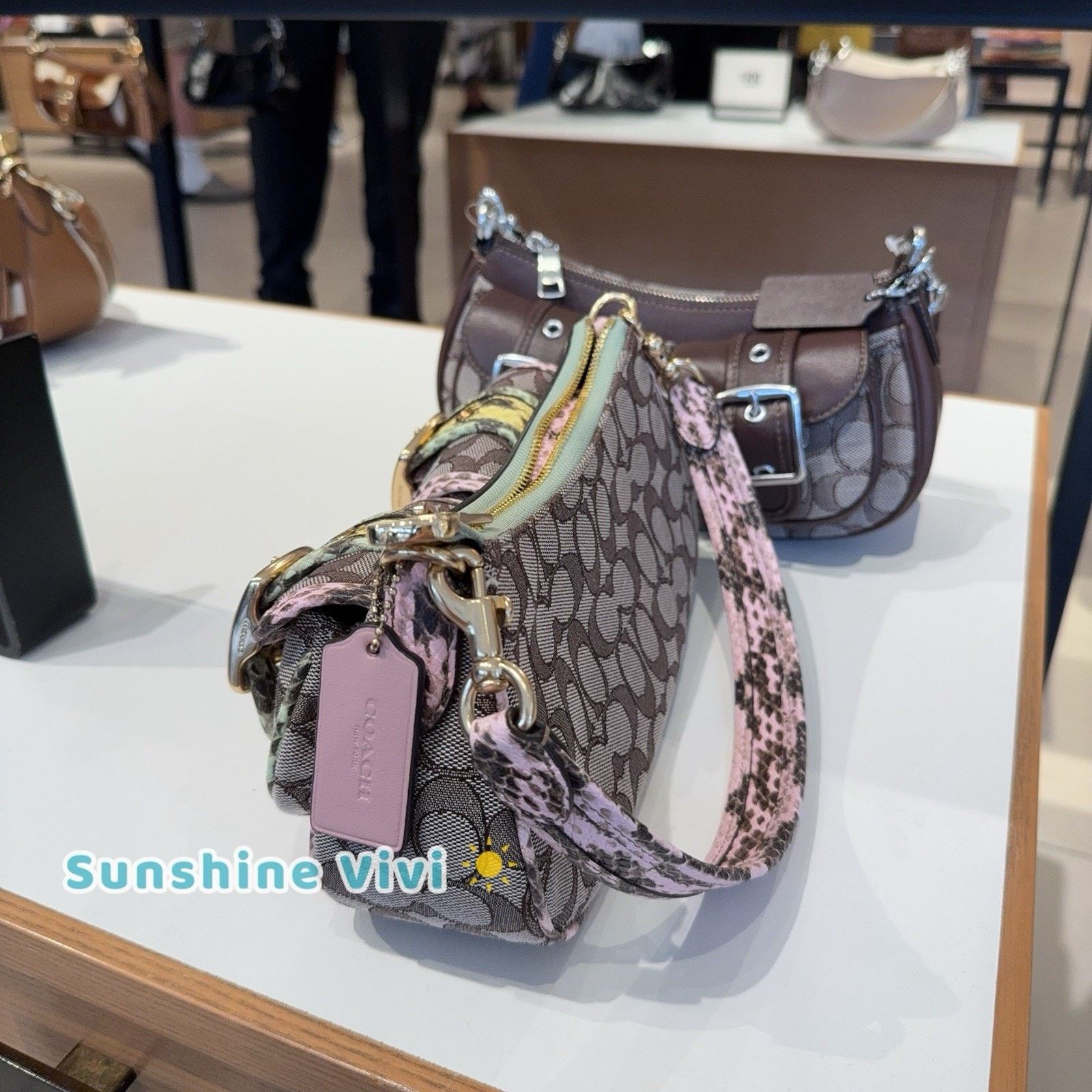 Coach NWT Coach Ashton Shoulder Bag CDW50 snake embossed leather Size ONE SIZE - 4 Thumbnail