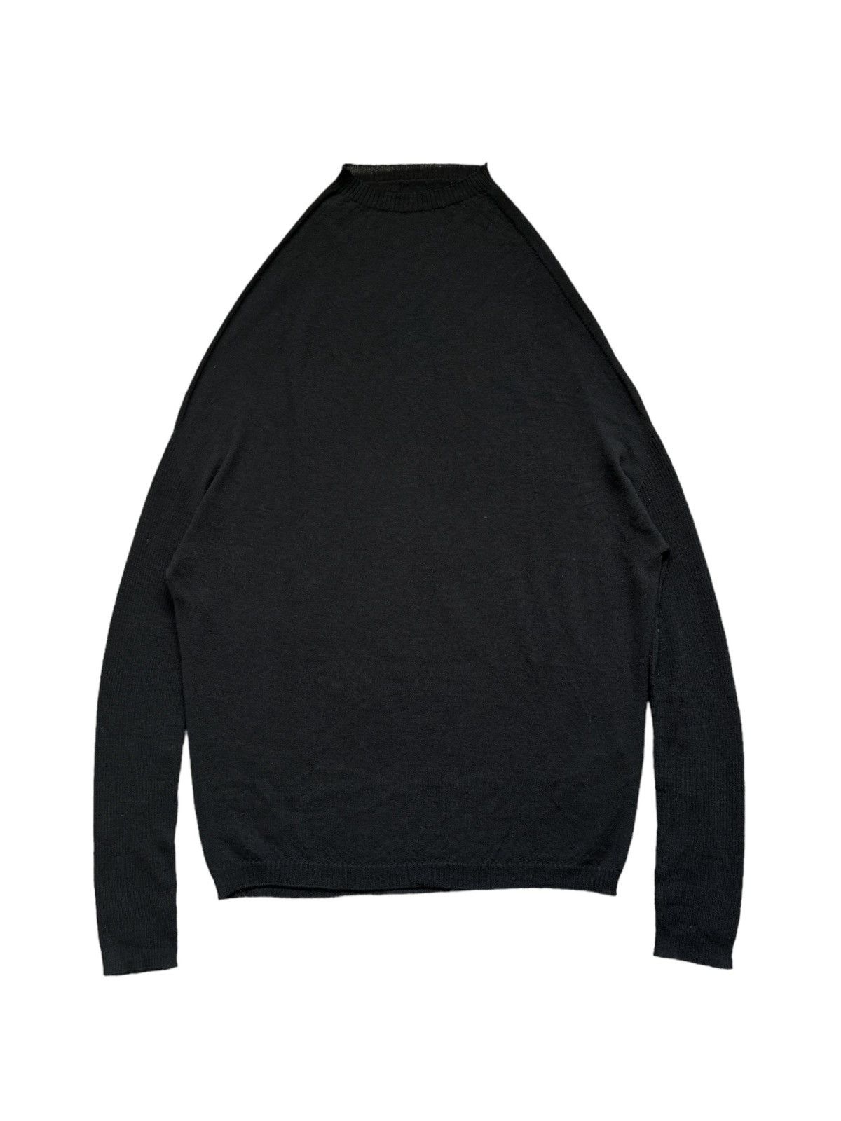 image of Rick Owens Fw16 “Mastodon” Turtleneck Knit Sweater in Black, Men's (Size XS)