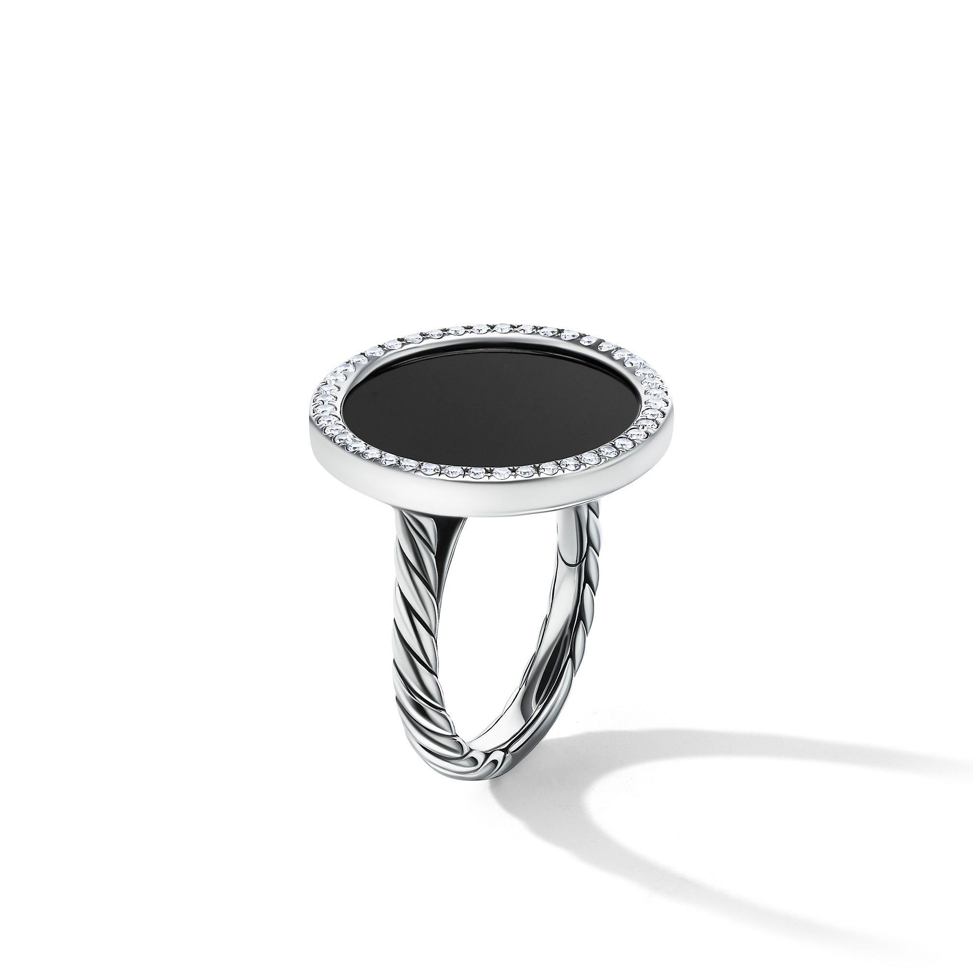 David Yurman o1w1db10325 DY Elements Ring Silver with Black Onyx Size ONE SIZE - 1 Thumbnail