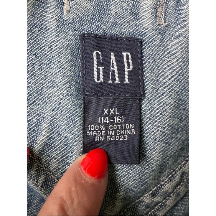 Gap Vintage Y2K Year 2000 GAP Light Blue Denim Overalls Size 27" / US 4 / IT 40 - 7 Thumbnail