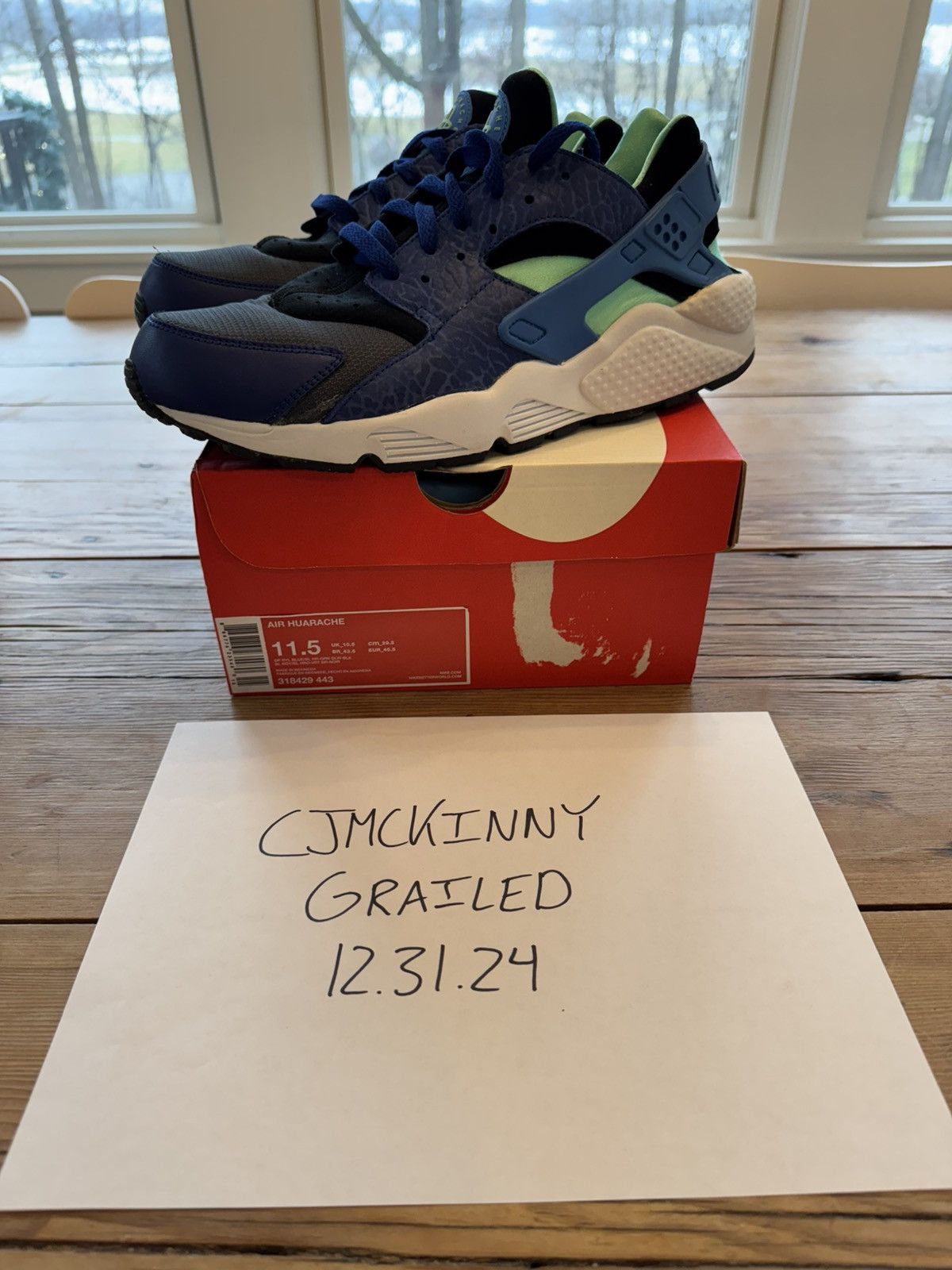 Nike Nike Air Huarache Size? Exclusive Deep Royal Size US 11.5 / EU 44-45 - 1 Thumbnail