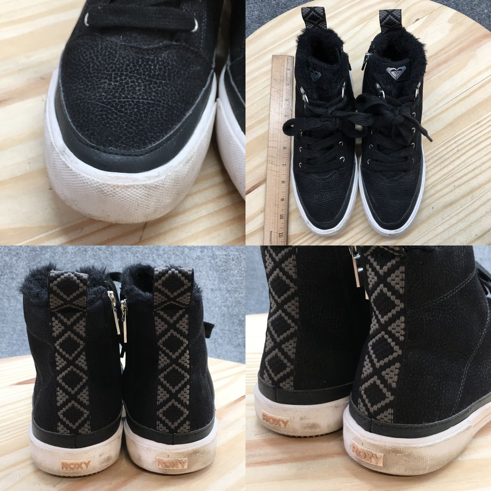 Vintage ROXY Ivan Fur Casual Zip High Top Sneakers Black Faux Leather Shoes Womens 8 Shoes Casual Sneakers Fur Trim High Top Black ROXY Ivan Fur Womens 8 Size M / US 6-8 / IT 42-44 - 9 Thumbnail